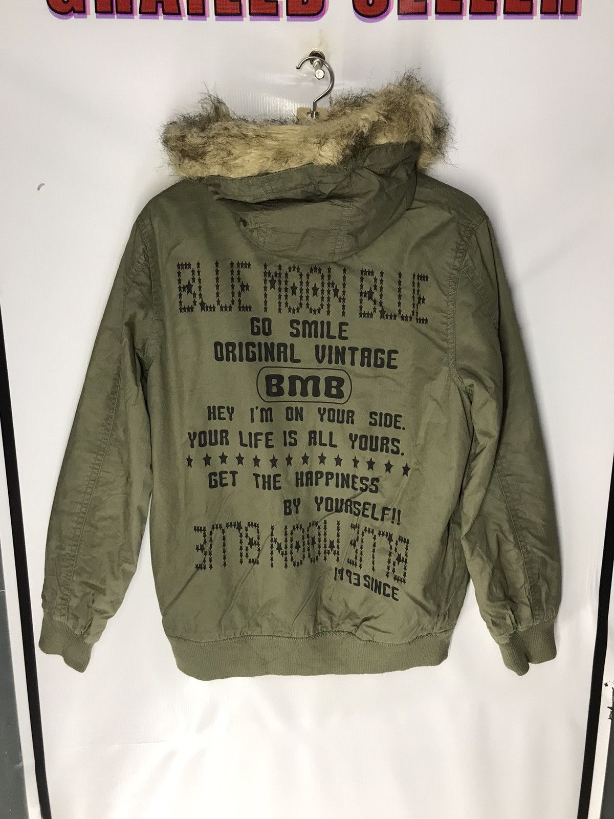 Japanese Brand Blue moon blue fur hoodie jacket Size US M / EU 48-50 / 2 - 9 Thumbnail