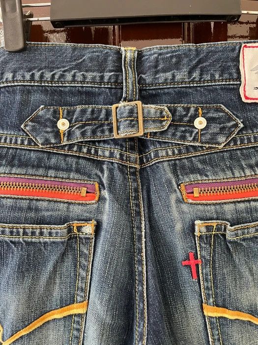 Denime × Vintage Rare Item🔥Genoese Multi zipper Denim Pants Size US 33 - 7 Thumbnail