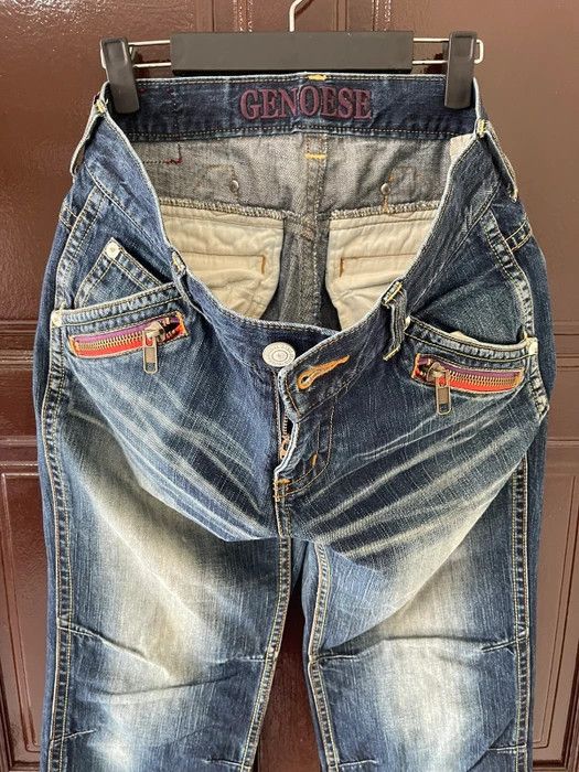 Denime × Vintage Rare Item🔥Genoese Multi zipper Denim Pants Size US 33 - 15 Thumbnail
