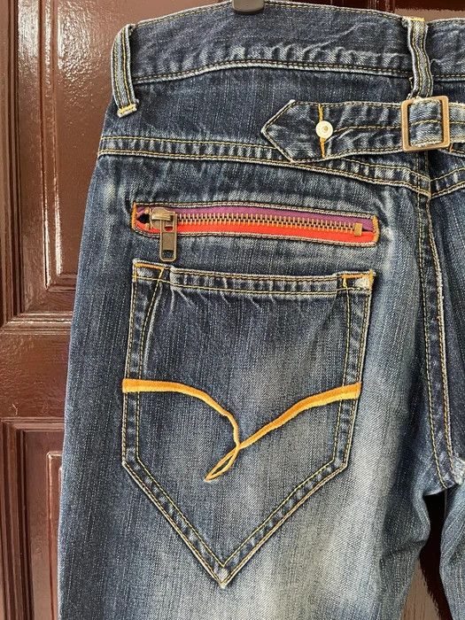 Denime × Vintage Rare Item🔥Genoese Multi zipper Denim Pants Size US 33 - 6 Thumbnail