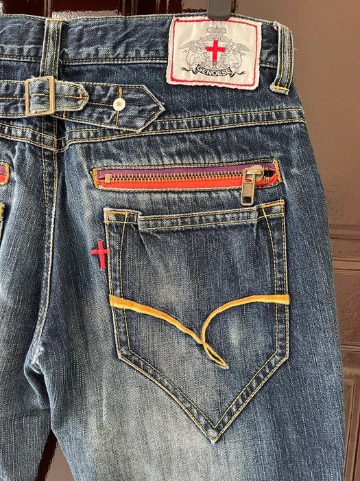 Denime × Vintage Rare Item🔥Genoese Multi zipper Denim Pants Size US 33 - 5 Thumbnail