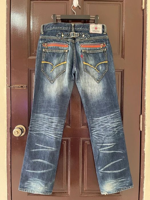 Denime × Vintage Rare Item🔥Genoese Multi zipper Denim Pants Size US 33 - 4 Thumbnail