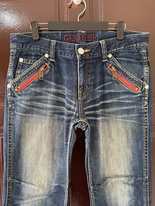 Denime × Vintage Rare Item🔥Genoese Multi zipper Denim Pants Size US 33 - 2 Thumbnail