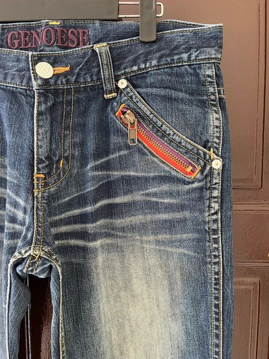Denime × Vintage Rare Item🔥Genoese Multi zipper Denim Pants Size US 33 - 22 Thumbnail