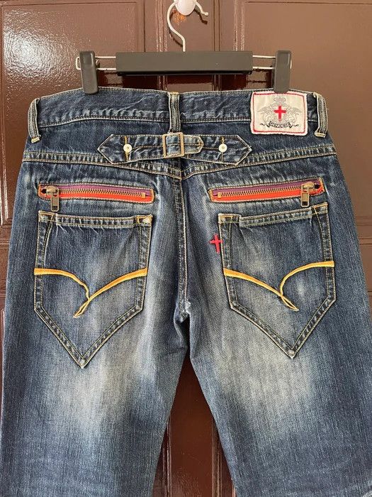 Denime × Vintage Rare Item🔥Genoese Multi zipper Denim Pants Size US 33 - 3 Thumbnail