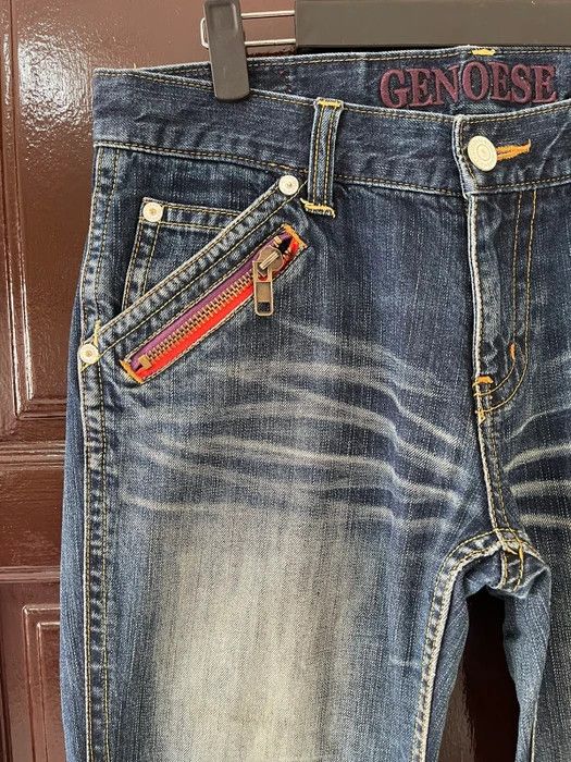 Denime × Vintage Rare Item🔥Genoese Multi zipper Denim Pants Size US 33 - 21 Thumbnail