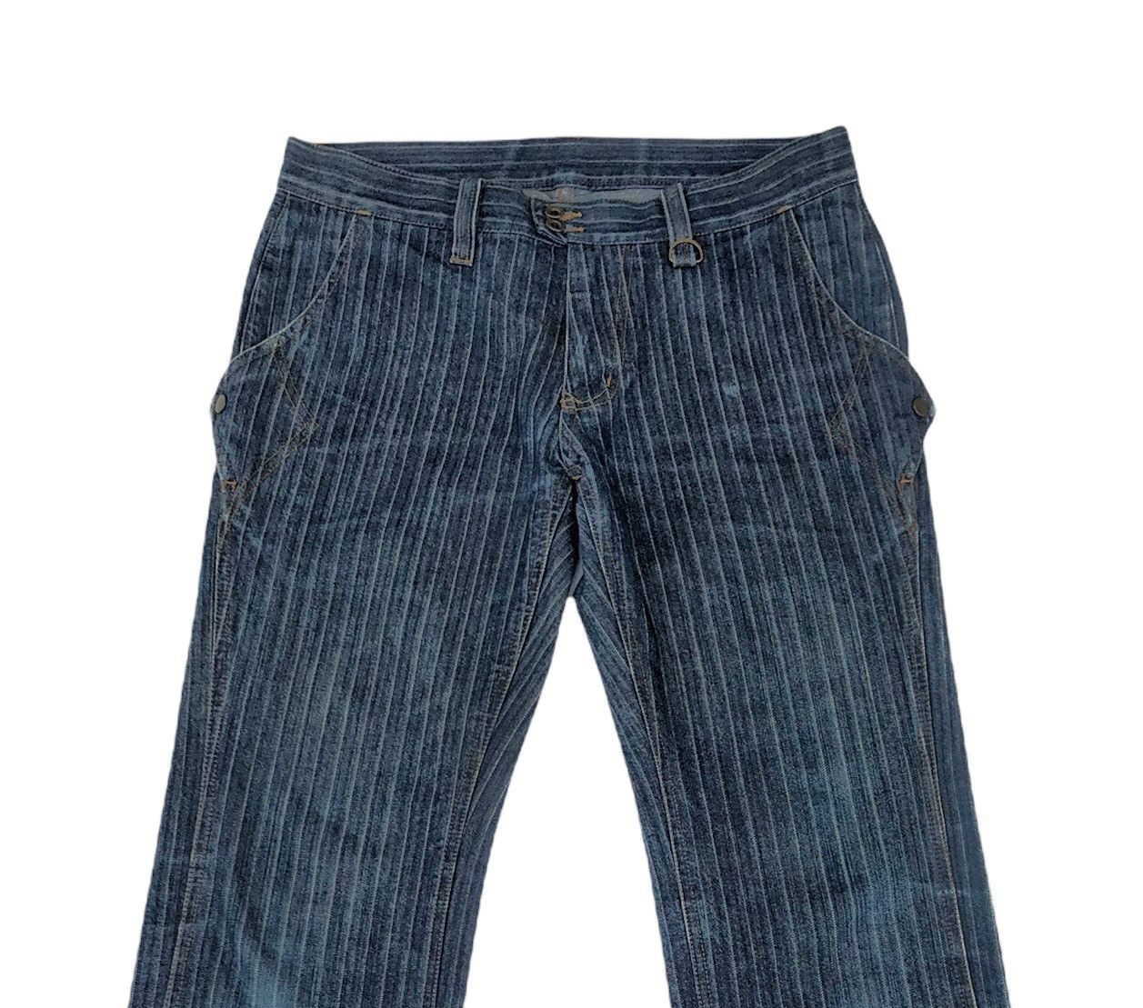 Japanese Brand 🔥Japanese Nicole for Men Stripes Flare Jeans 🔥 Size US 32 / EU 48 - 3 Thumbnail