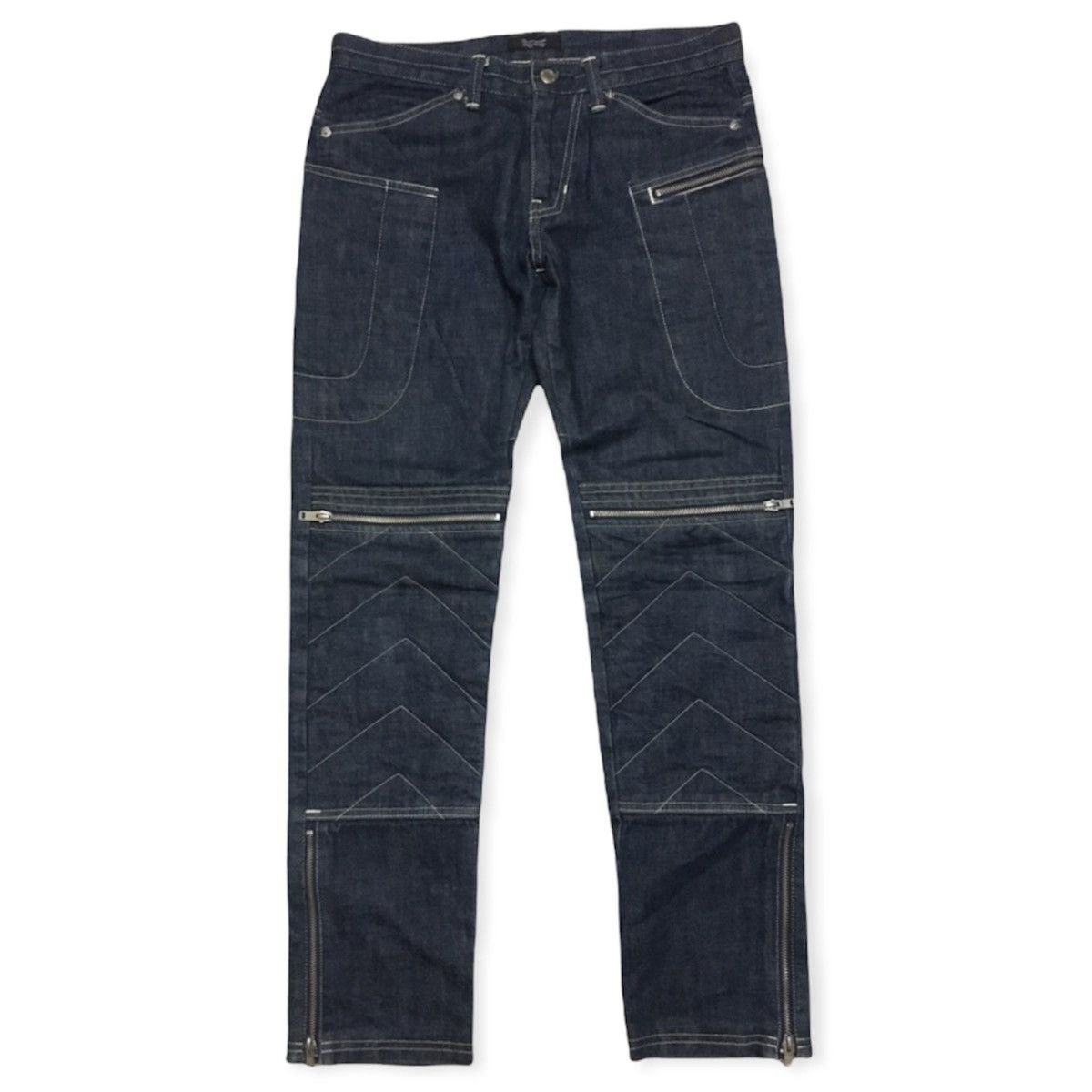 image of Undercover Aw08 “Unreal Real Clothes ” Biker Jeans in Blue, Men's (Size 31)