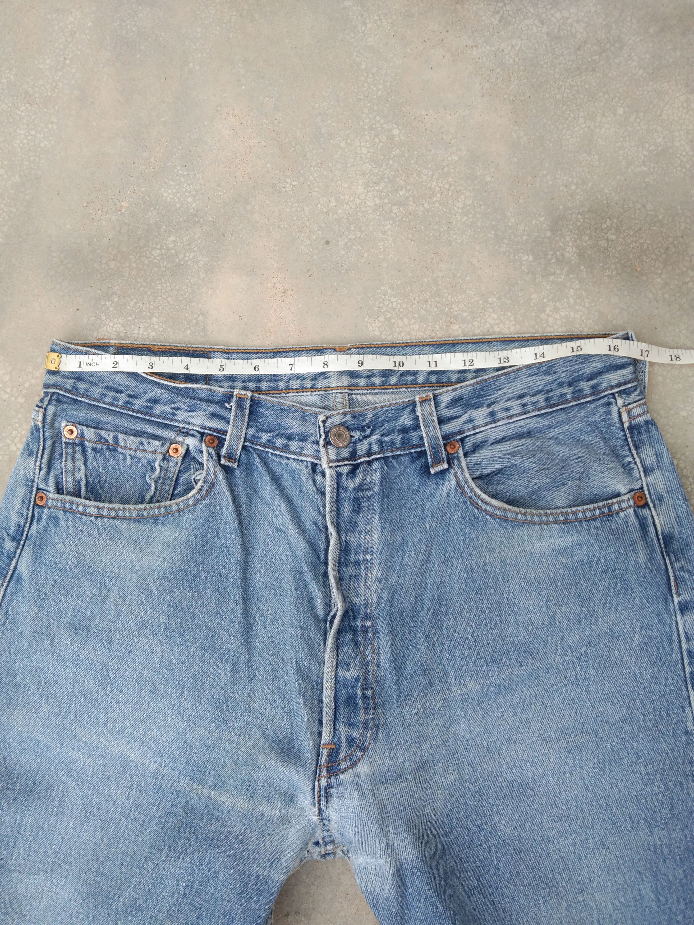 Levi's Vintage Levi's 501 Repaired Distressed Jeans 33x30 Size US 33 - 6 Thumbnail