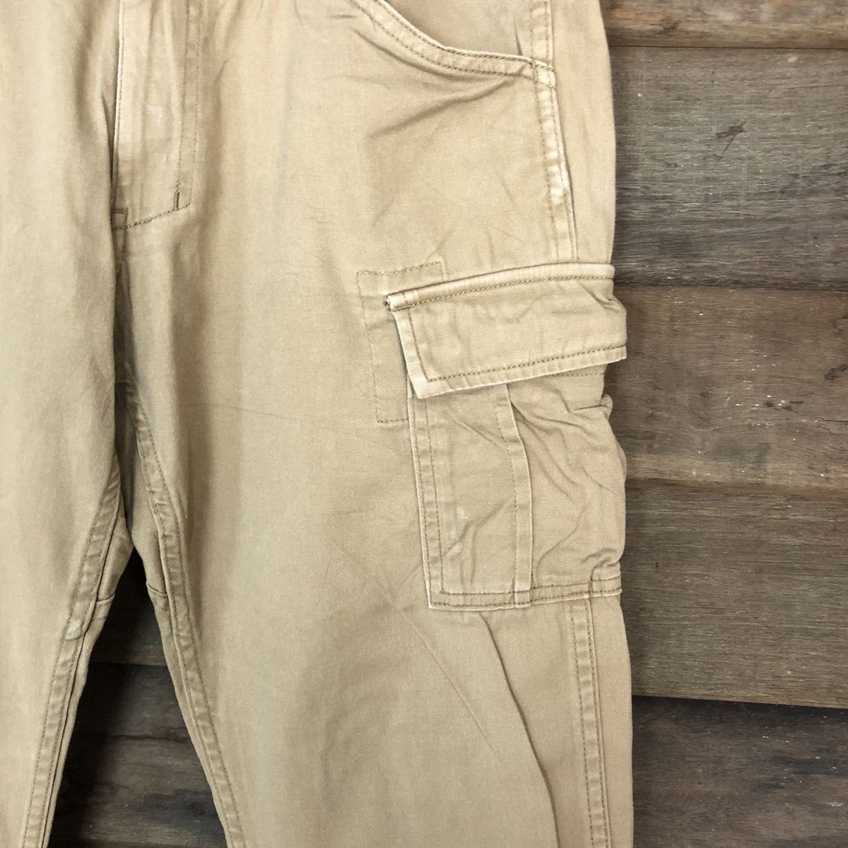 Japanese Brand Gladiator Brown Cargo utility Multipocket Pants #6739 Size US 31 - 7 Thumbnail