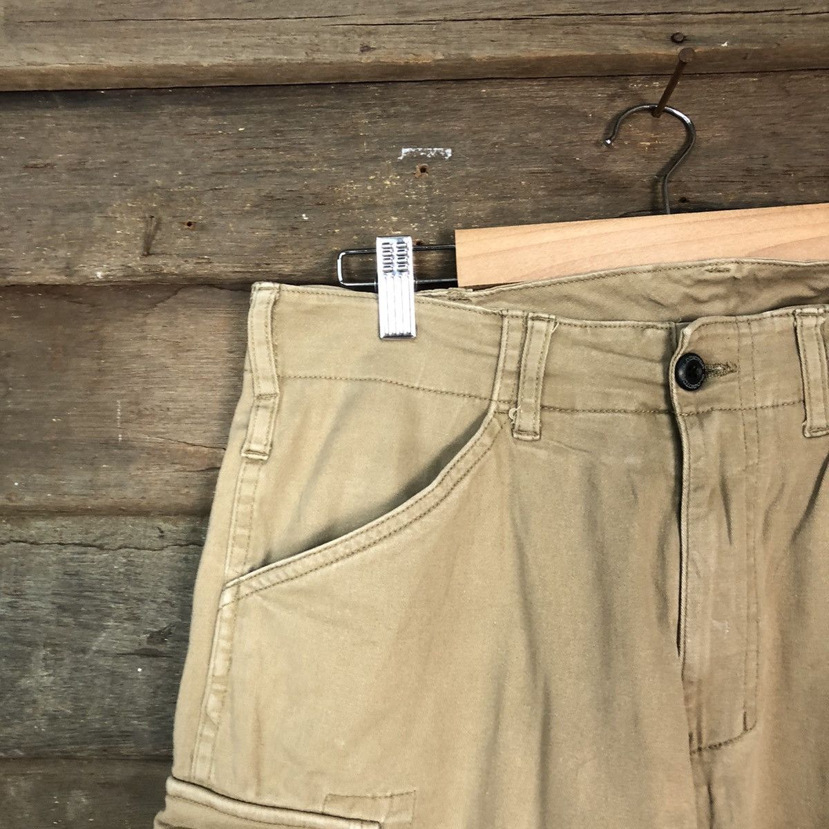 Japanese Brand Gladiator Brown Cargo utility Multipocket Pants #6739 Size US 31 - 4 Thumbnail