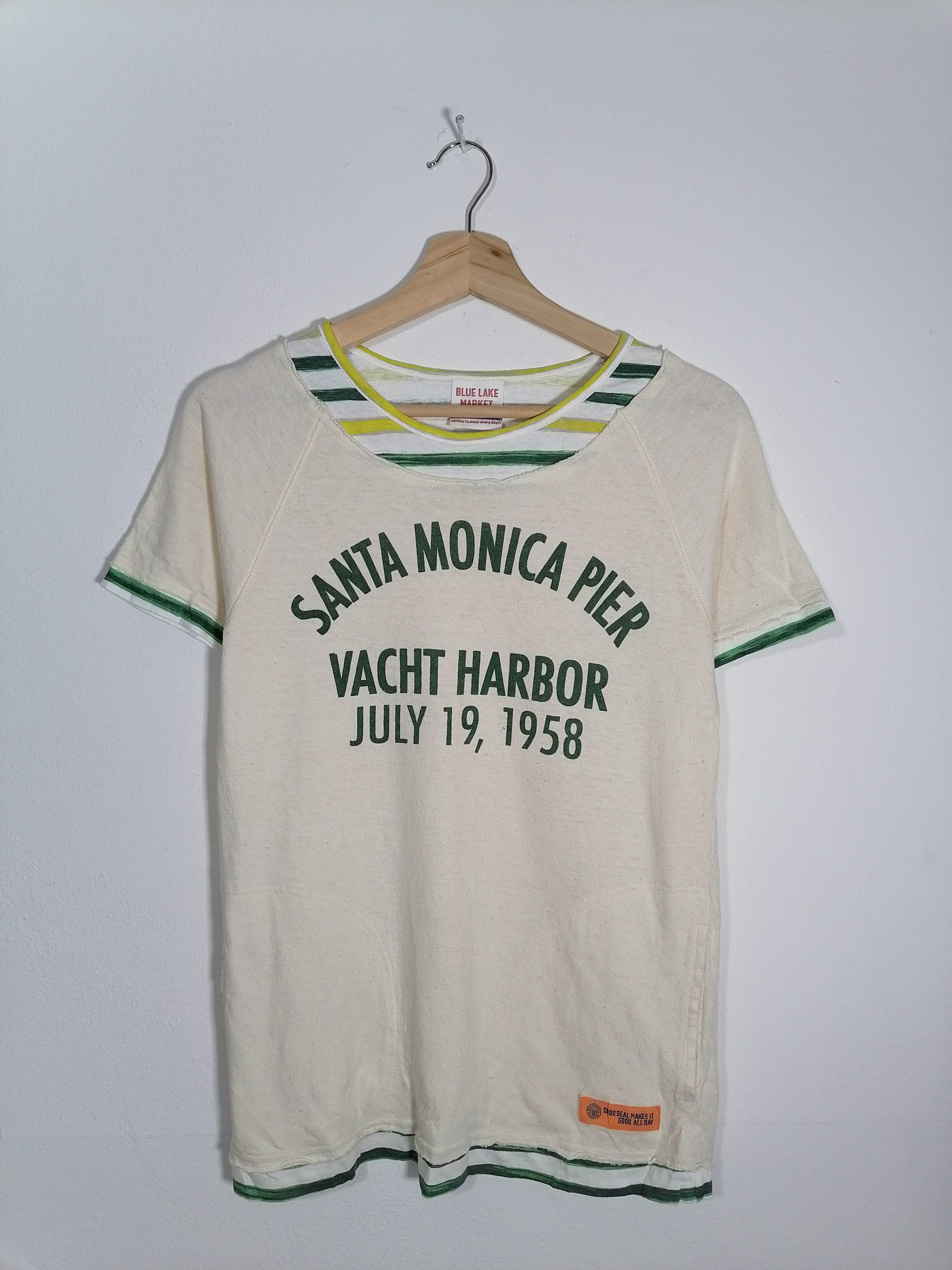 Japanese Brand Blue Lake Market Santa Monica Pier W/ Side Pockets Tee Size US M / EU 48-50 / 2 - 1 Thumbnail
