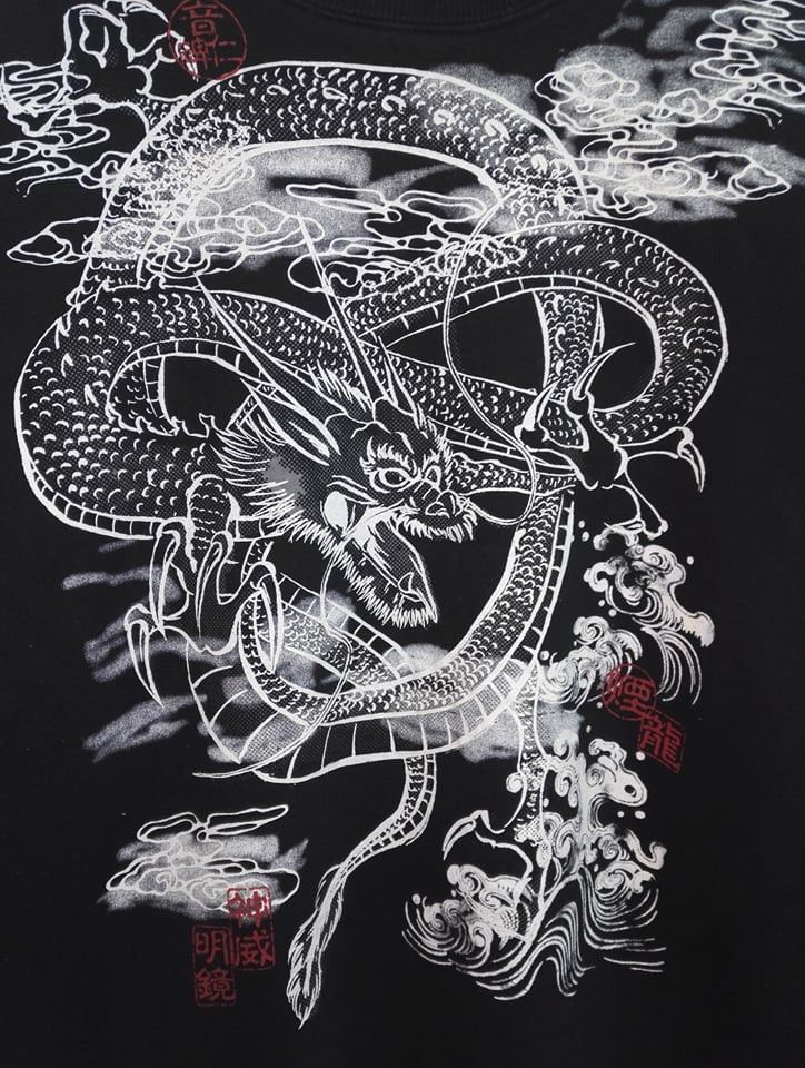 Japanese Brand Vintage tattoo Dragon Sukajan Sweatshirt by Sorridere Size US XL / EU 56 / 4 - 2 Thumbnail
