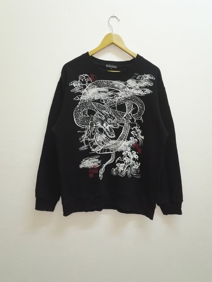 Japanese Brand Vintage tattoo Dragon Sukajan Sweatshirt by Sorridere Size US XL / EU 56 / 4 - 1 Thumbnail