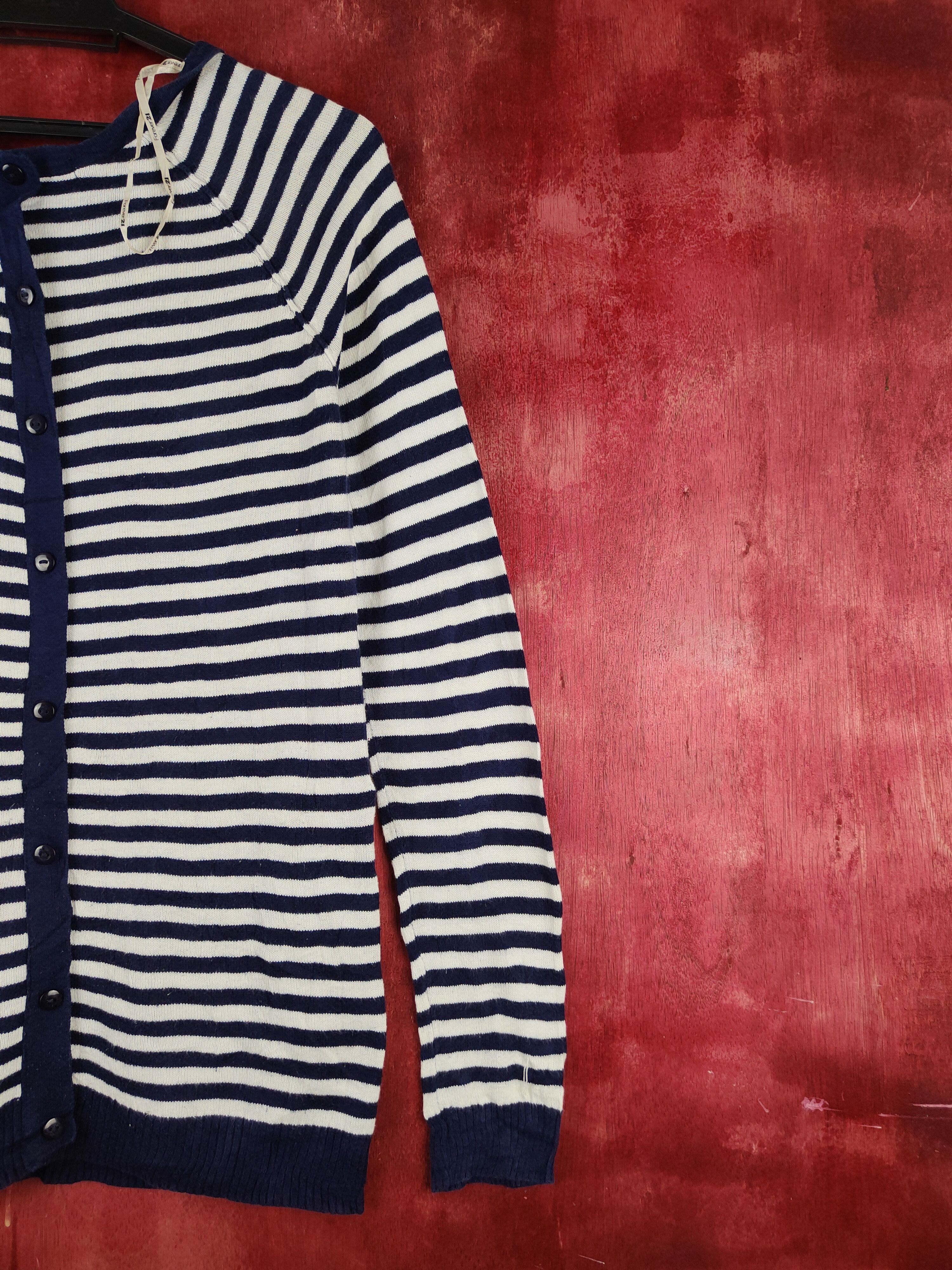 Japanese Brand Forever 21 Navy/White Stripe thin sweatshirt #S904 Size S / US 4 / IT 40 - 10 Thumbnail
