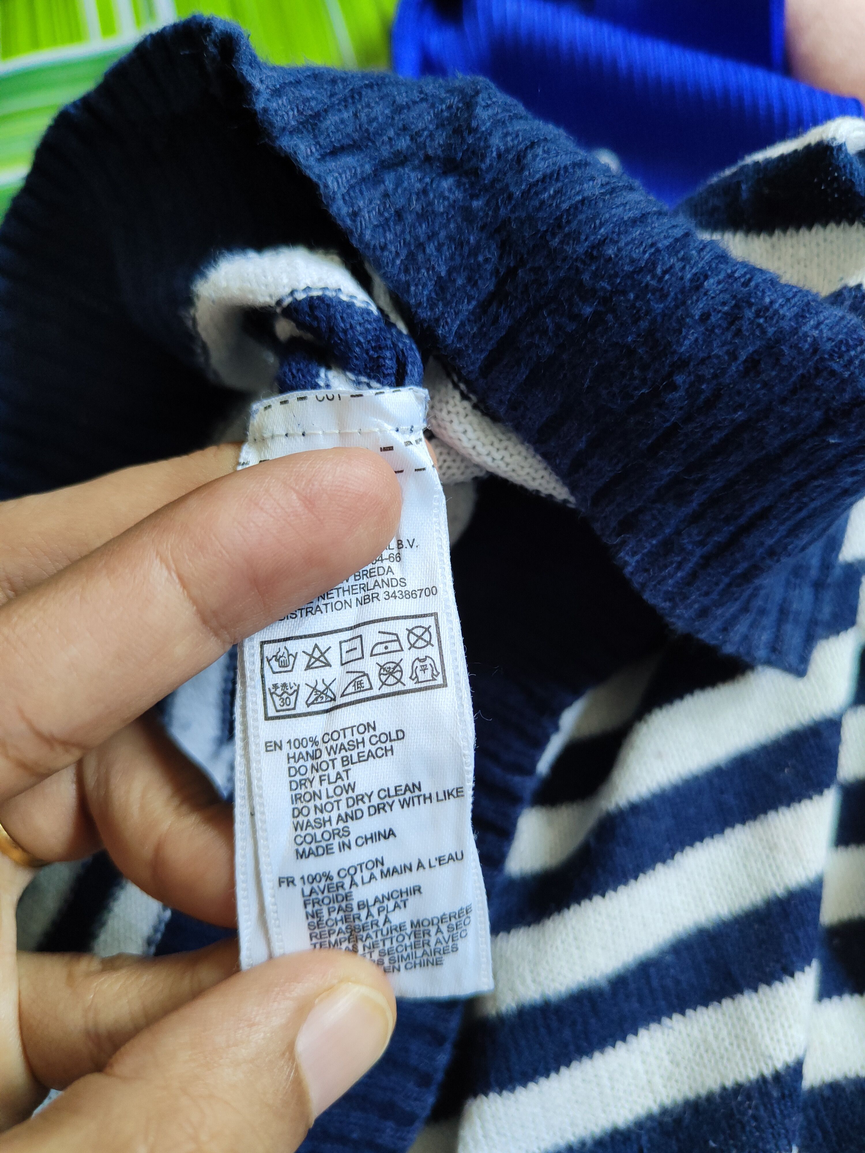 Japanese Brand Forever 21 Navy/White Stripe thin sweatshirt #S904 Size S / US 4 / IT 40 - 11 Thumbnail