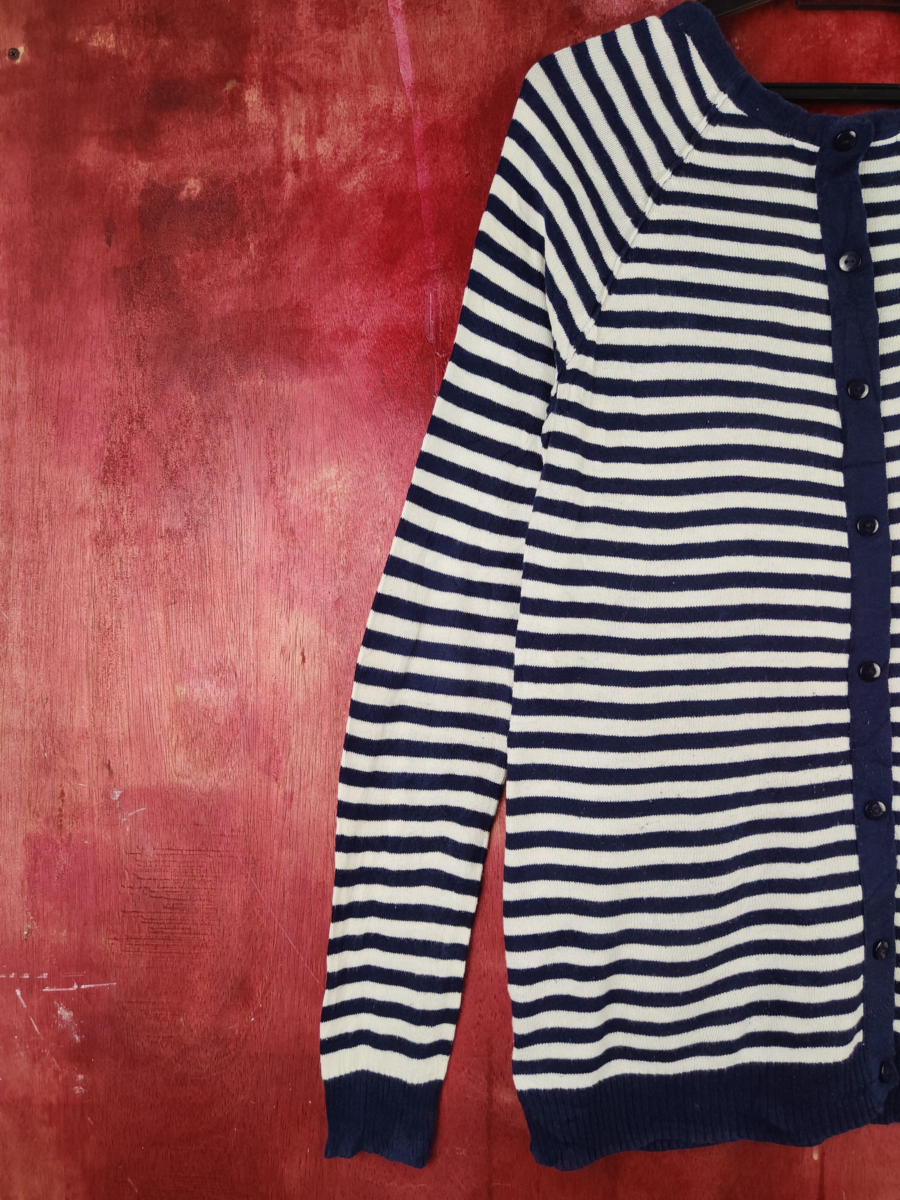 Japanese Brand Forever 21 Navy/White Stripe thin sweatshirt #S904 Size S / US 4 / IT 40 - 9 Thumbnail