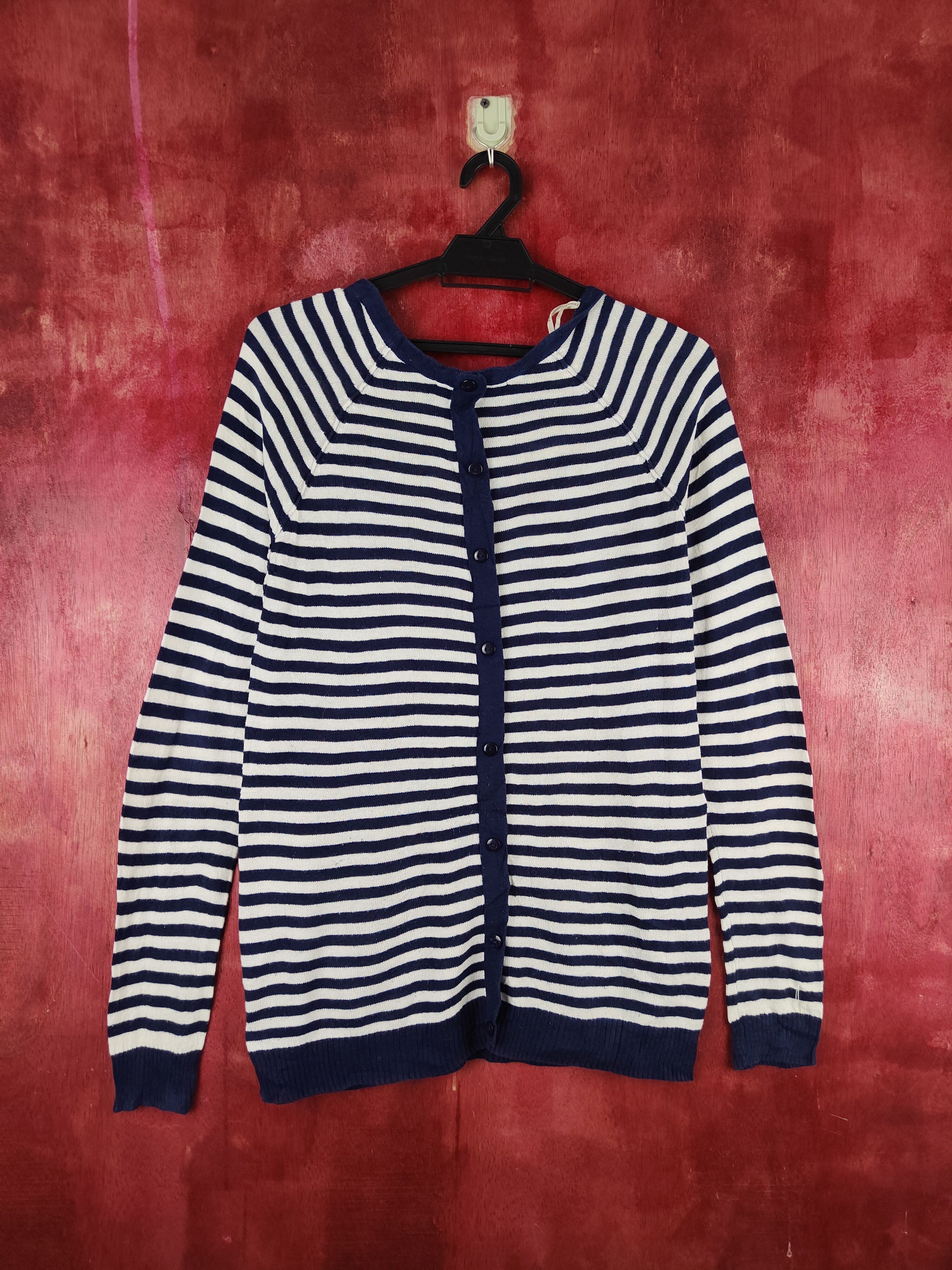Japanese Brand Forever 21 Navy/White Stripe thin sweatshirt #S904 Size S / US 4 / IT 40 - 7 Thumbnail