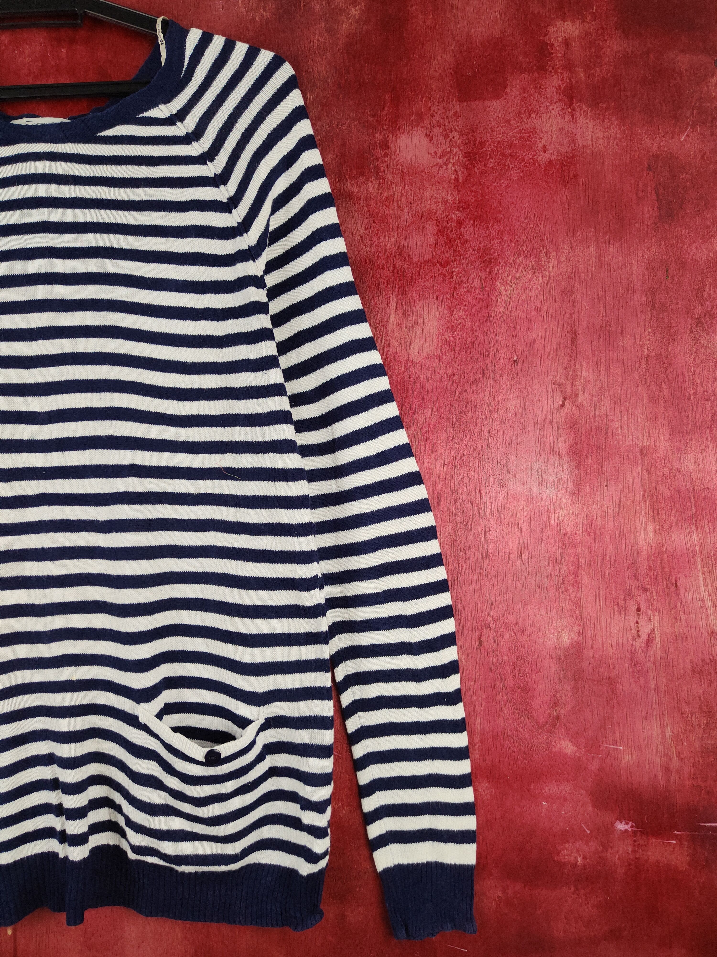 Japanese Brand Forever 21 Navy/White Stripe thin sweatshirt #S904 Size S / US 4 / IT 40 - 5 Thumbnail