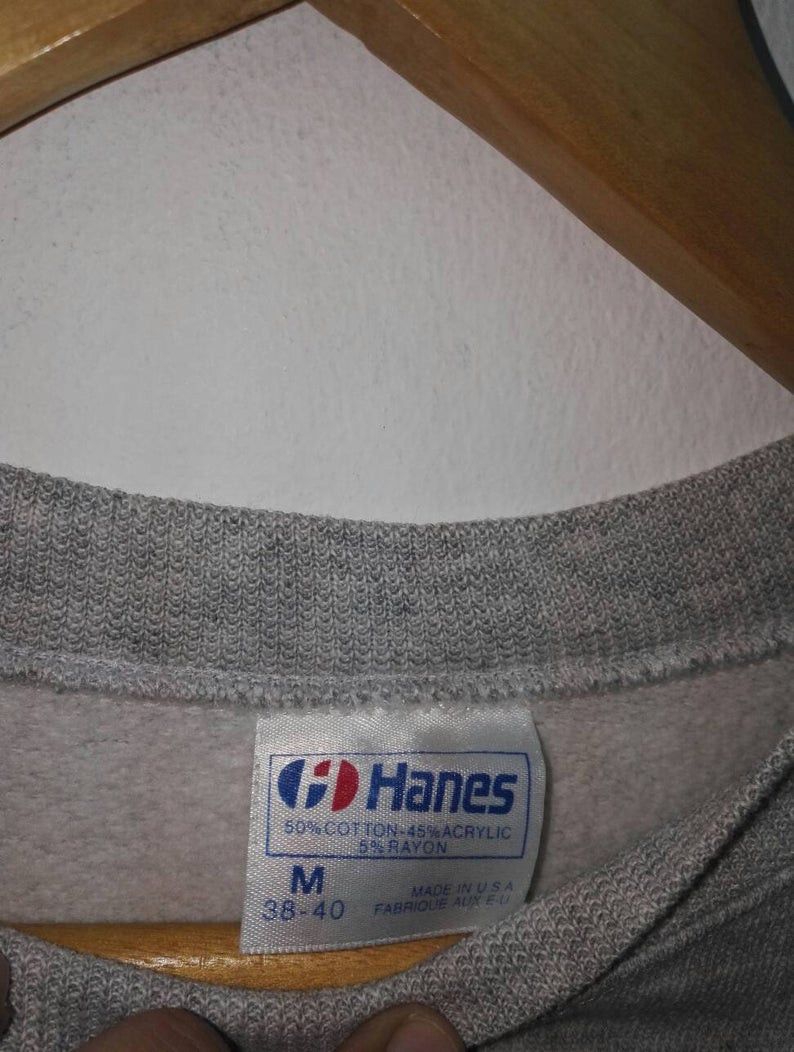 Hanes Rare 90s HANES Satisfactory Crewneck Sportwear(s183) Size US M / EU 48-50 / 2 - 5 Thumbnail