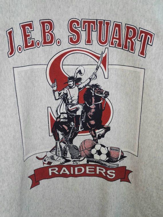 Vintage Rare💥 J.E.B. STUART RAIDERS High School Sweatshirt Size US XL / EU 56 / 4 - 3 Thumbnail