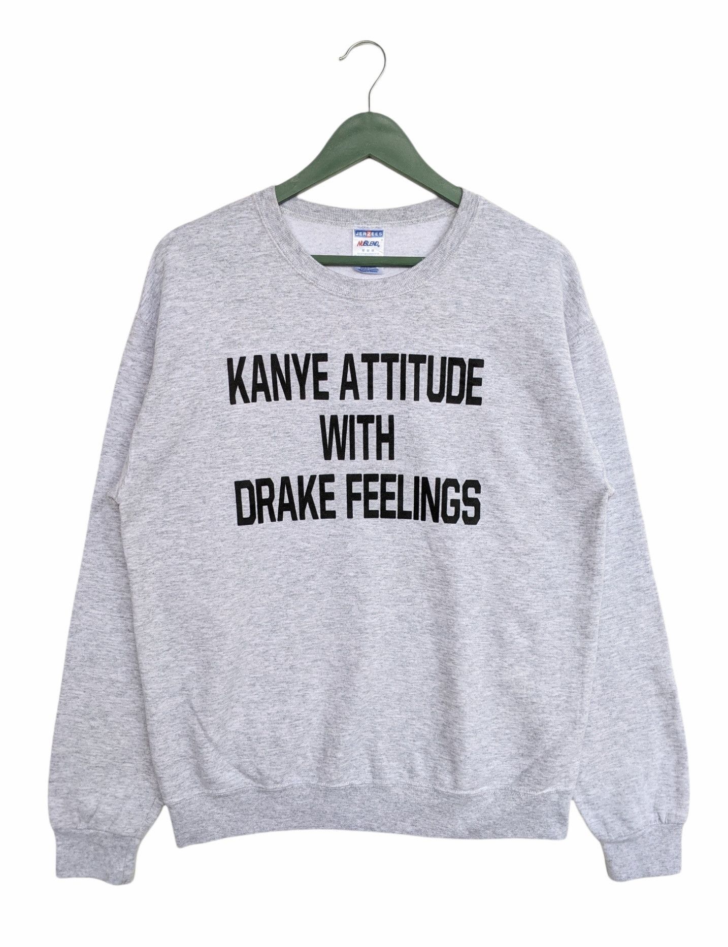 Jerzees Y2k Kanye Attitude With Drake Feelings Sweatshirt Size US M / EU 48-50 / 2 - 1 Thumbnail