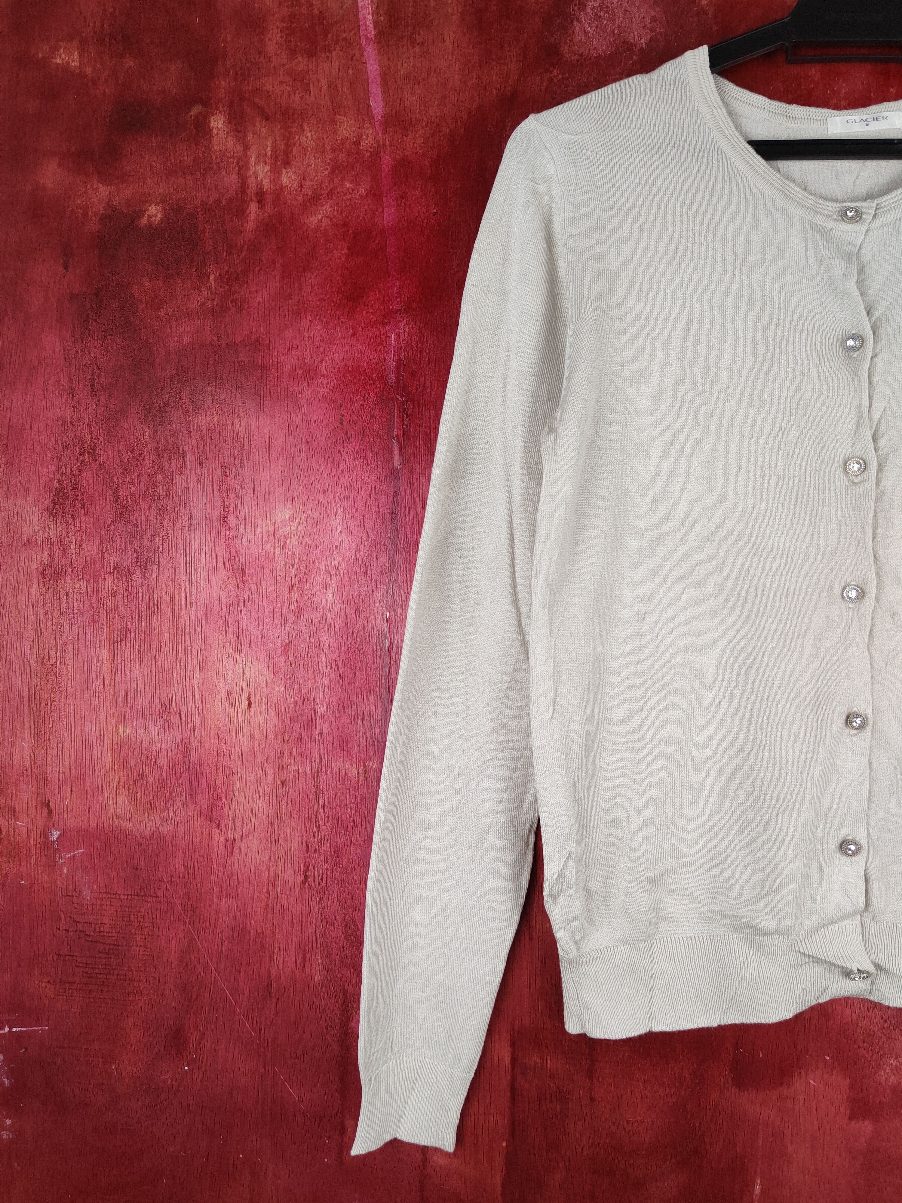 Japanese Brand Glacier Silver Cardigan vintage thin knitwear sweater #S850 Size M / US 6-8 / IT 42-44 - 3 Thumbnail