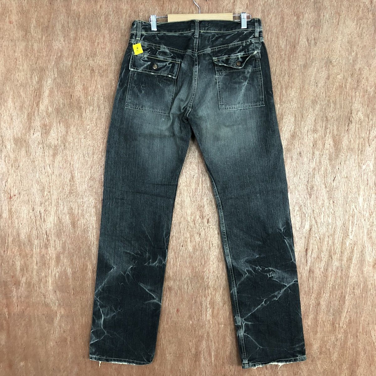 DLL Eternal Black faded Denim bush Jeans Pants #1930