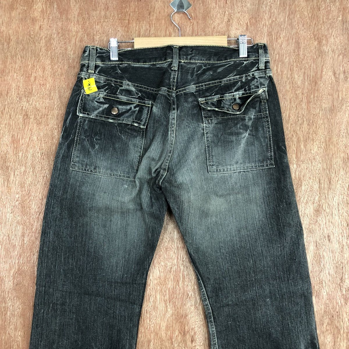 DLL Eternal Black faded Denim bush Jeans Pants #1930