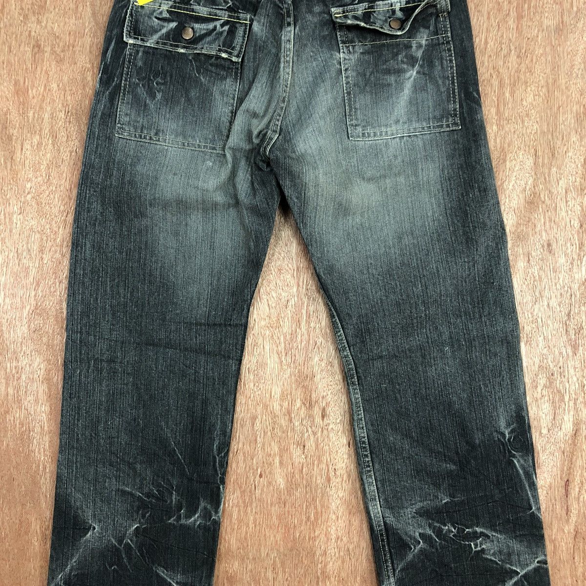 DLL Eternal Black faded Denim bush Jeans Pants #1930