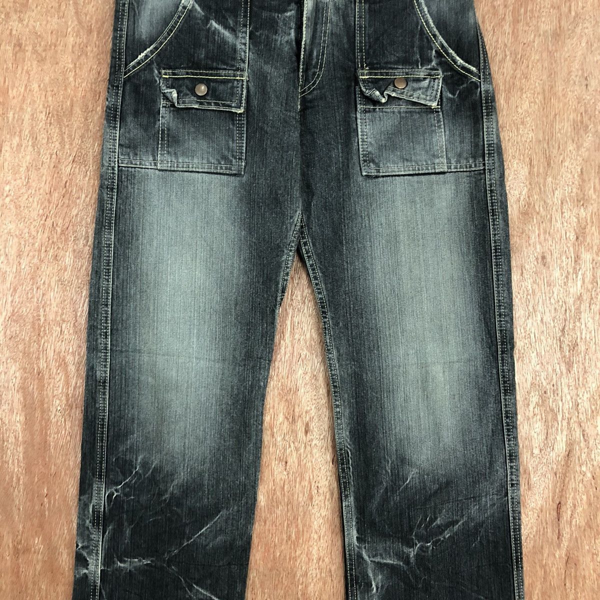 DLL Eternal Black faded Denim bush Jeans Pants #1930