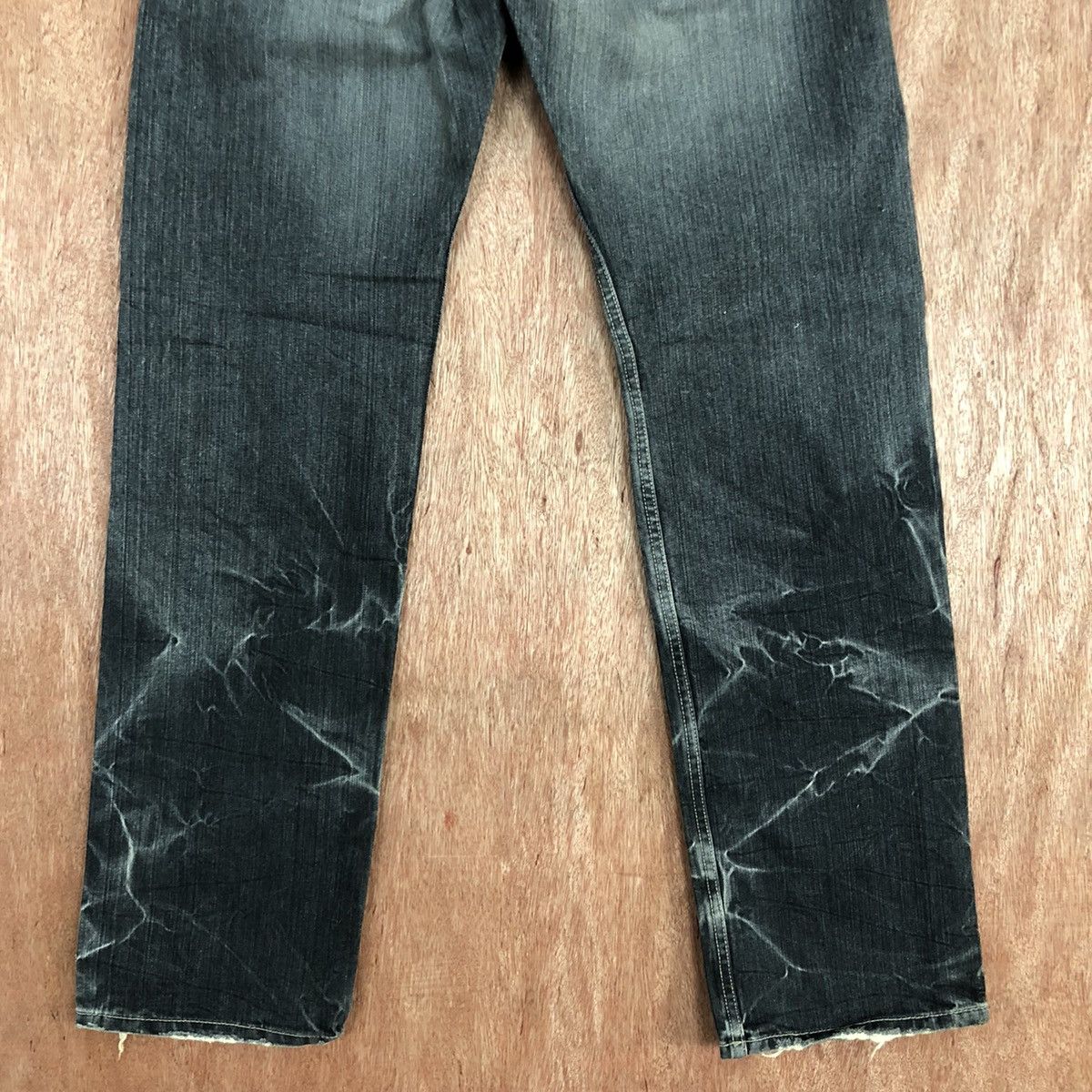 DLL Eternal Black faded Denim bush Jeans Pants #1930