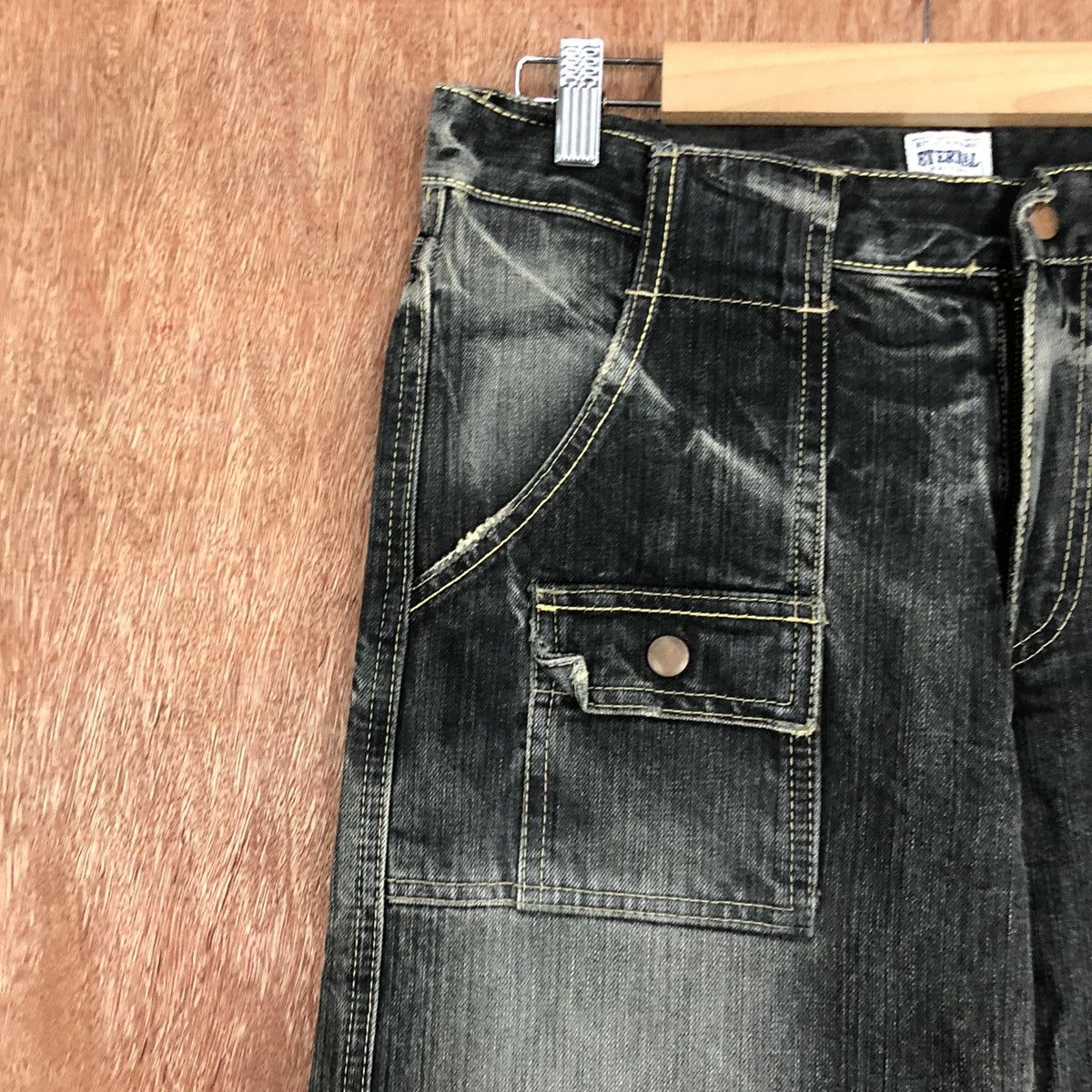 DLL Eternal Black faded Denim bush Jeans Pants #1930