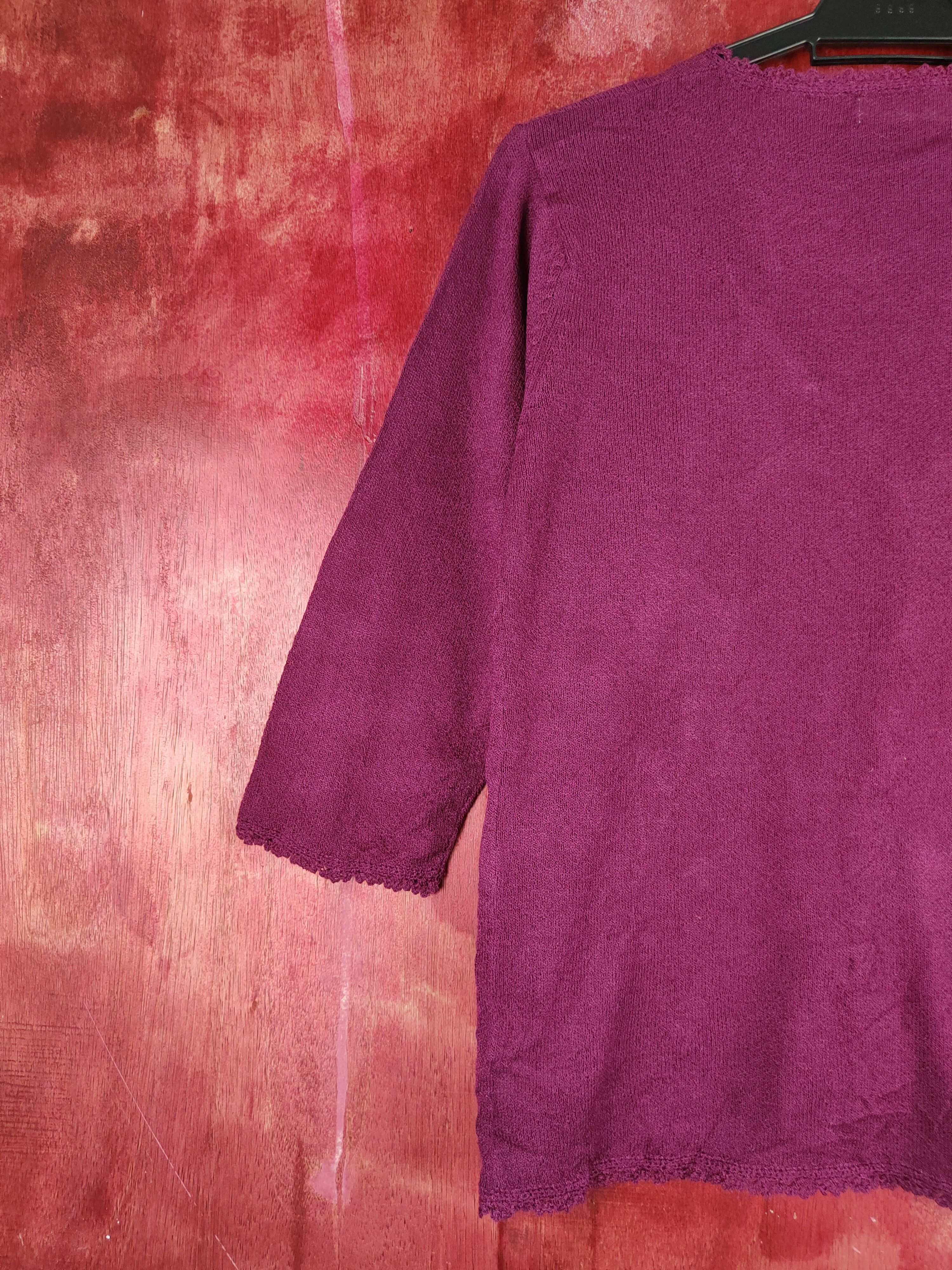 Japanese Brand × Vintage Viridian Dark Purple Cardigan vintage #S849 Size M / US 6-8 / IT 42-44 - 8 Thumbnail