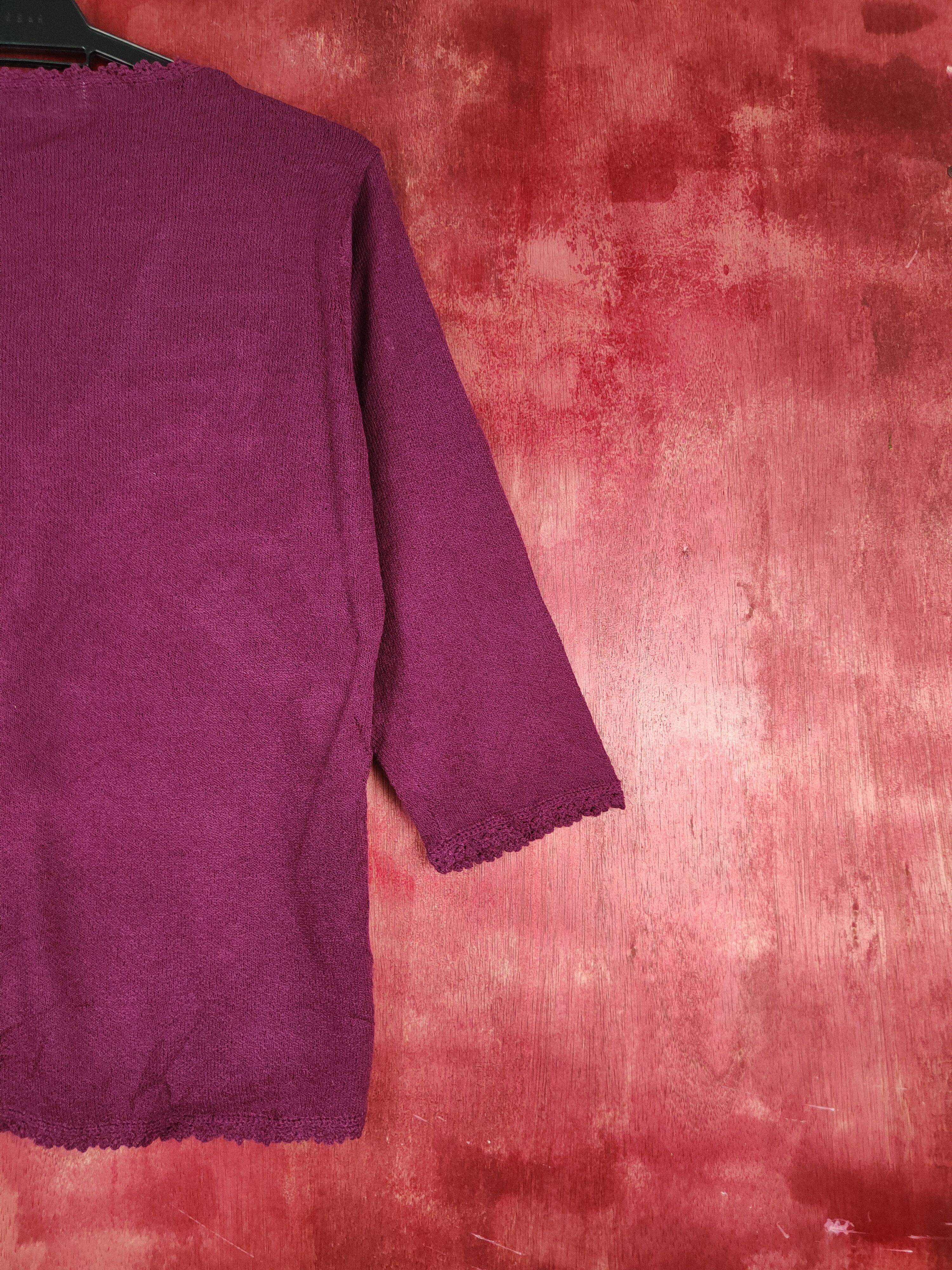 Japanese Brand × Vintage Viridian Dark Purple Cardigan vintage #S849 Size M / US 6-8 / IT 42-44 - 9 Thumbnail