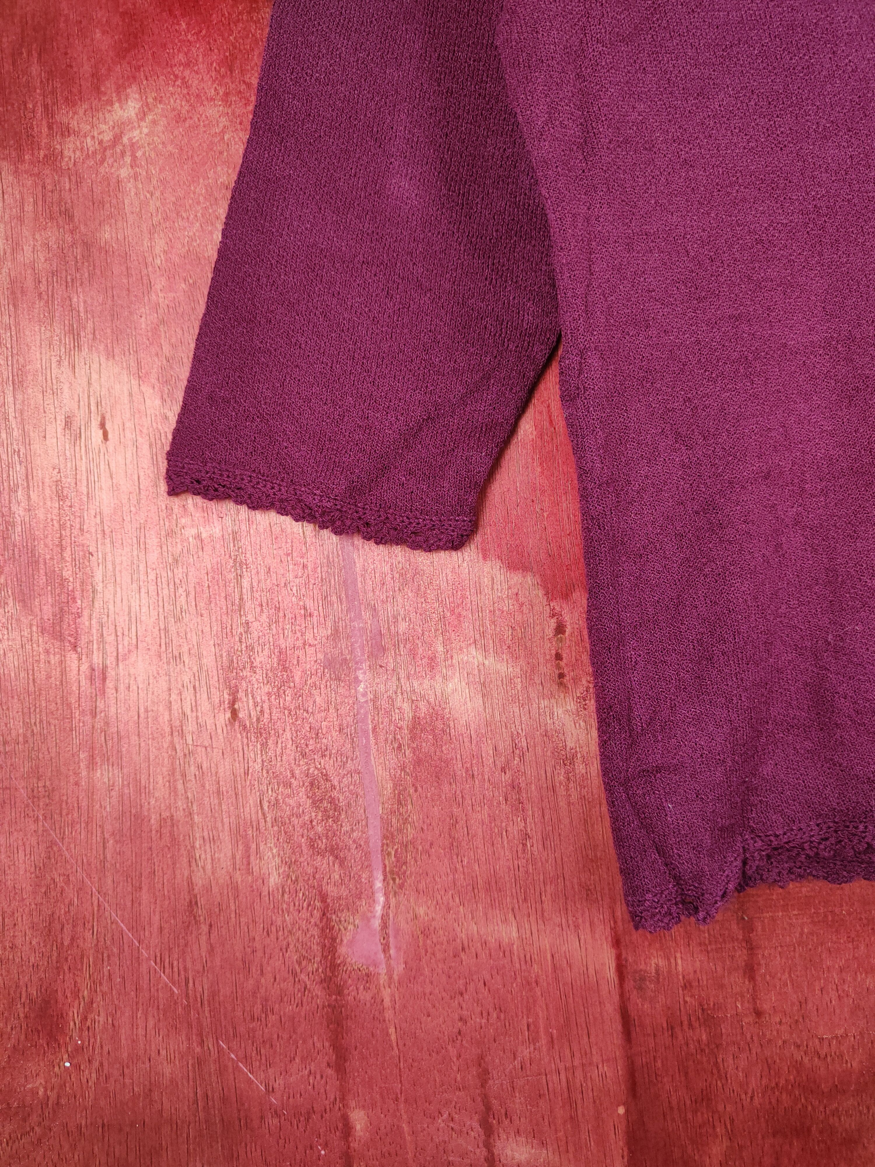 Japanese Brand × Vintage Viridian Dark Purple Cardigan vintage #S849 Size M / US 6-8 / IT 42-44 - 4 Thumbnail