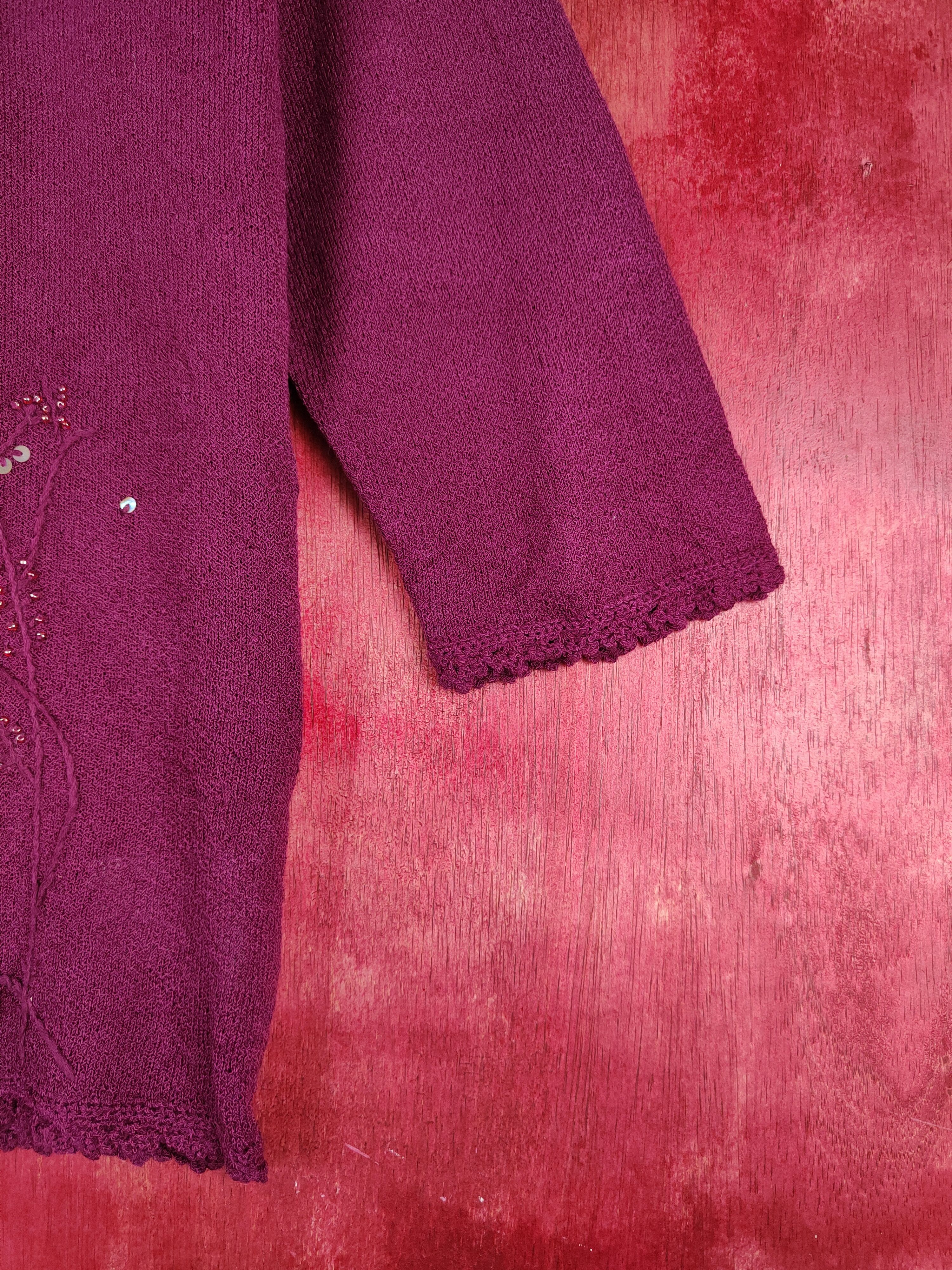 Japanese Brand × Vintage Viridian Dark Purple Cardigan vintage #S849 Size M / US 6-8 / IT 42-44 - 6 Thumbnail