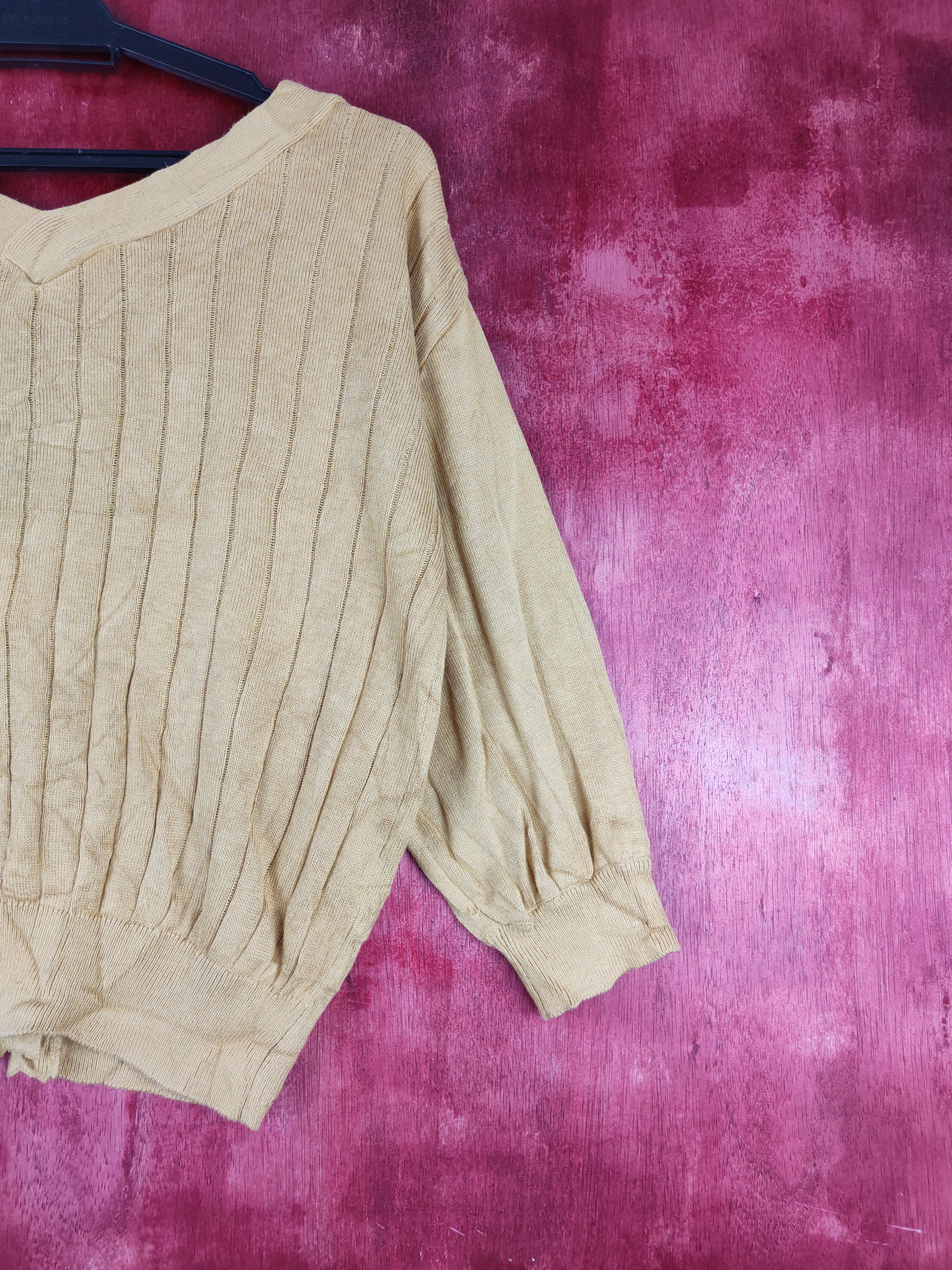 Japanese Brand Earth Music & Ecology Mustard Crop Tops Cardigan #S847 Size M / US 6-8 / IT 42-44 - 9 Thumbnail