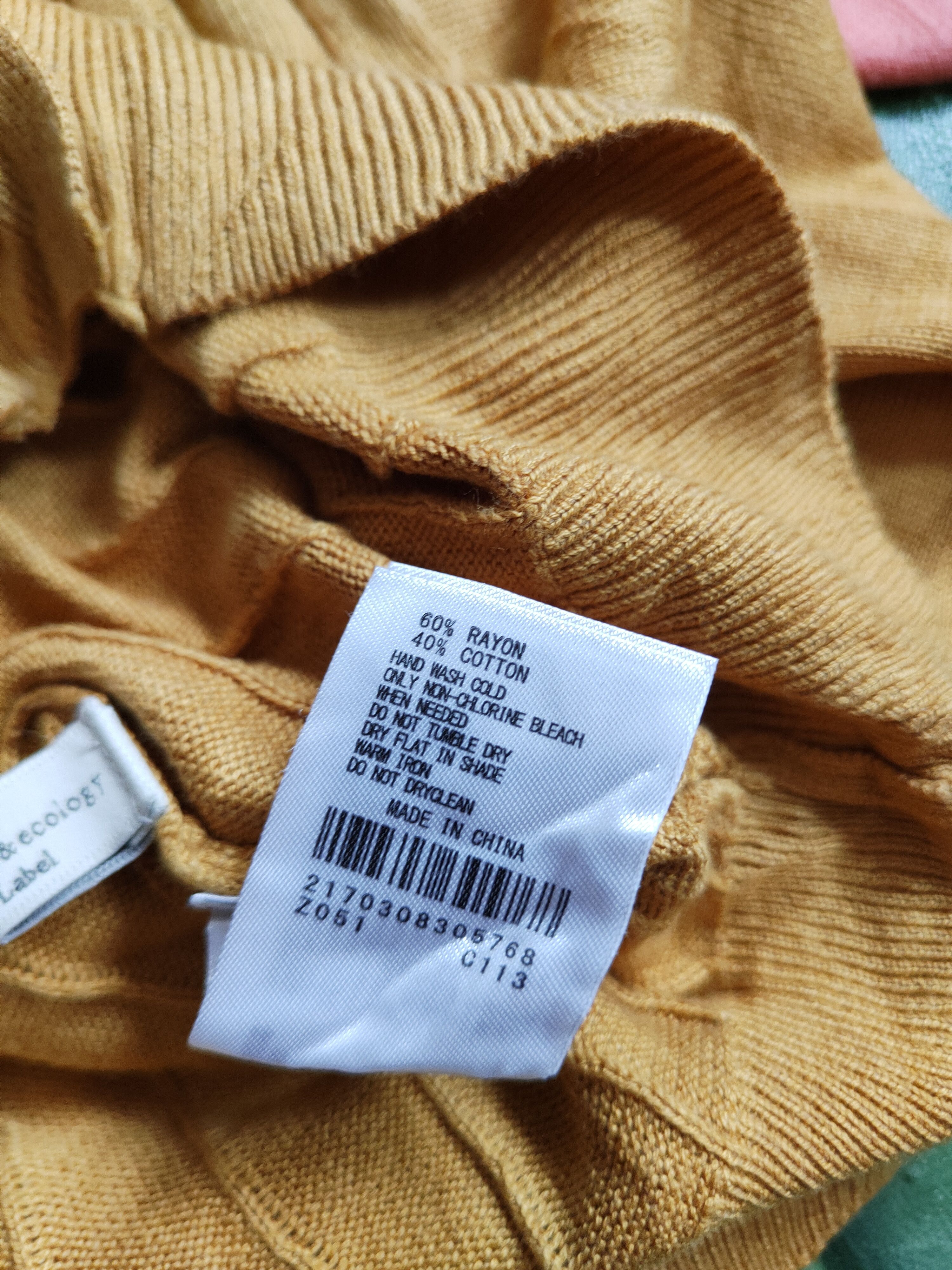 Japanese Brand Earth Music & Ecology Mustard Crop Tops Cardigan #S847 Size M / US 6-8 / IT 42-44 - 10 Thumbnail