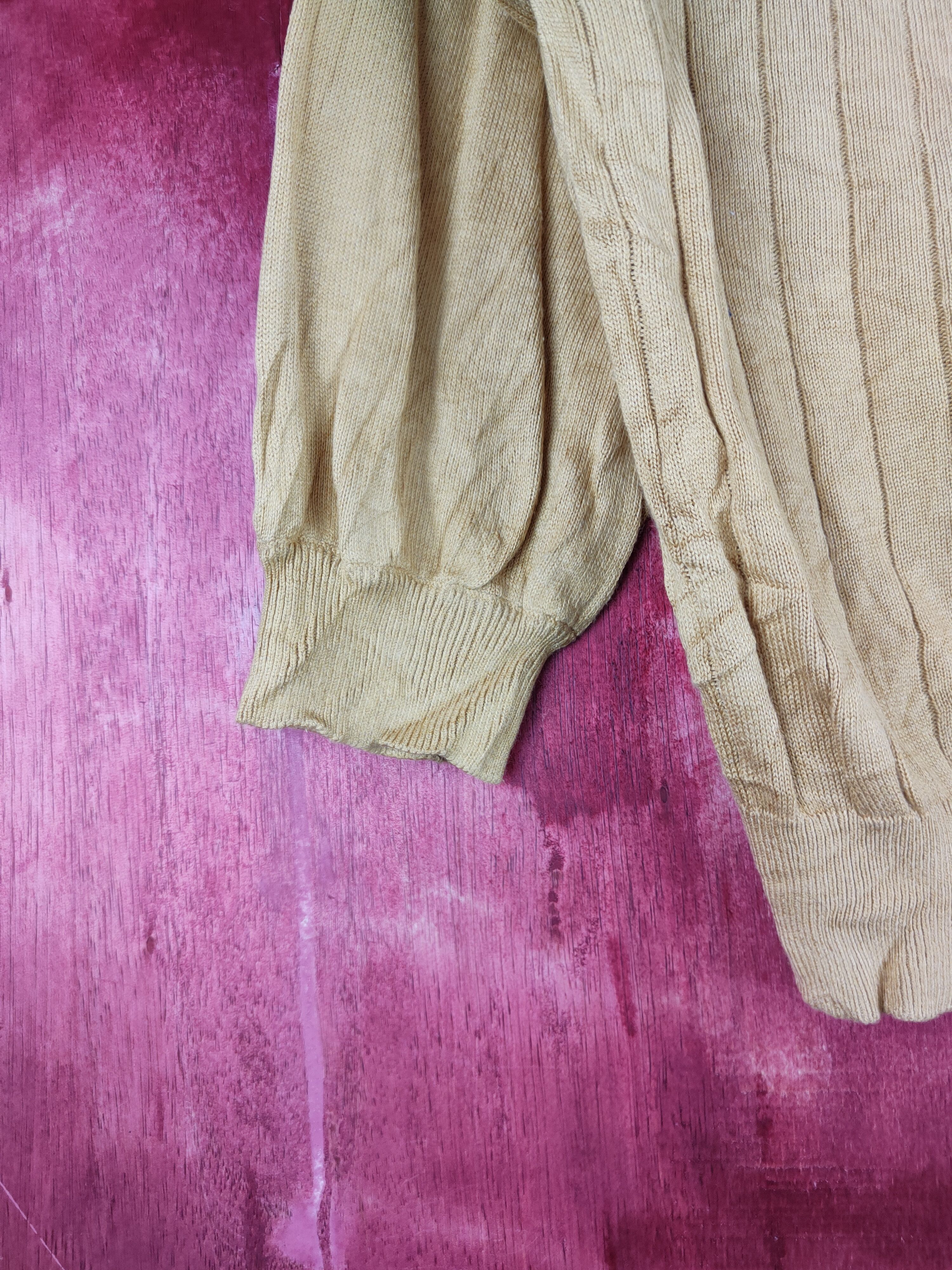 Japanese Brand Earth Music & Ecology Mustard Crop Tops Cardigan #S847 Size M / US 6-8 / IT 42-44 - 4 Thumbnail