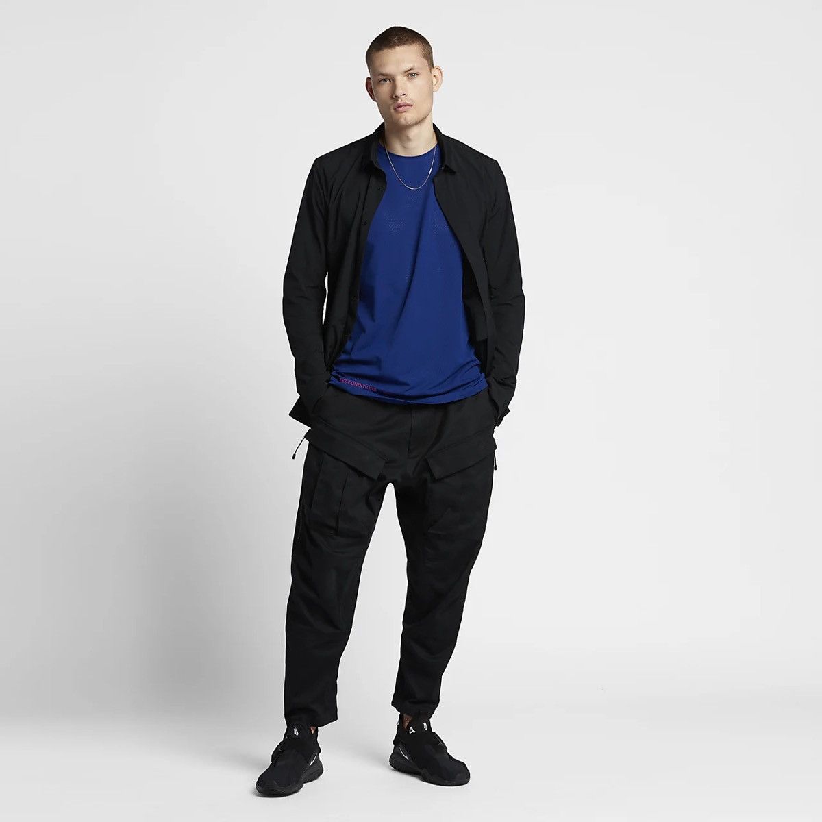 image of Errolson Hugh x Nike Acg Nikelab Acg Shirt Jacket Size M From Ss17 in Black, Men's
