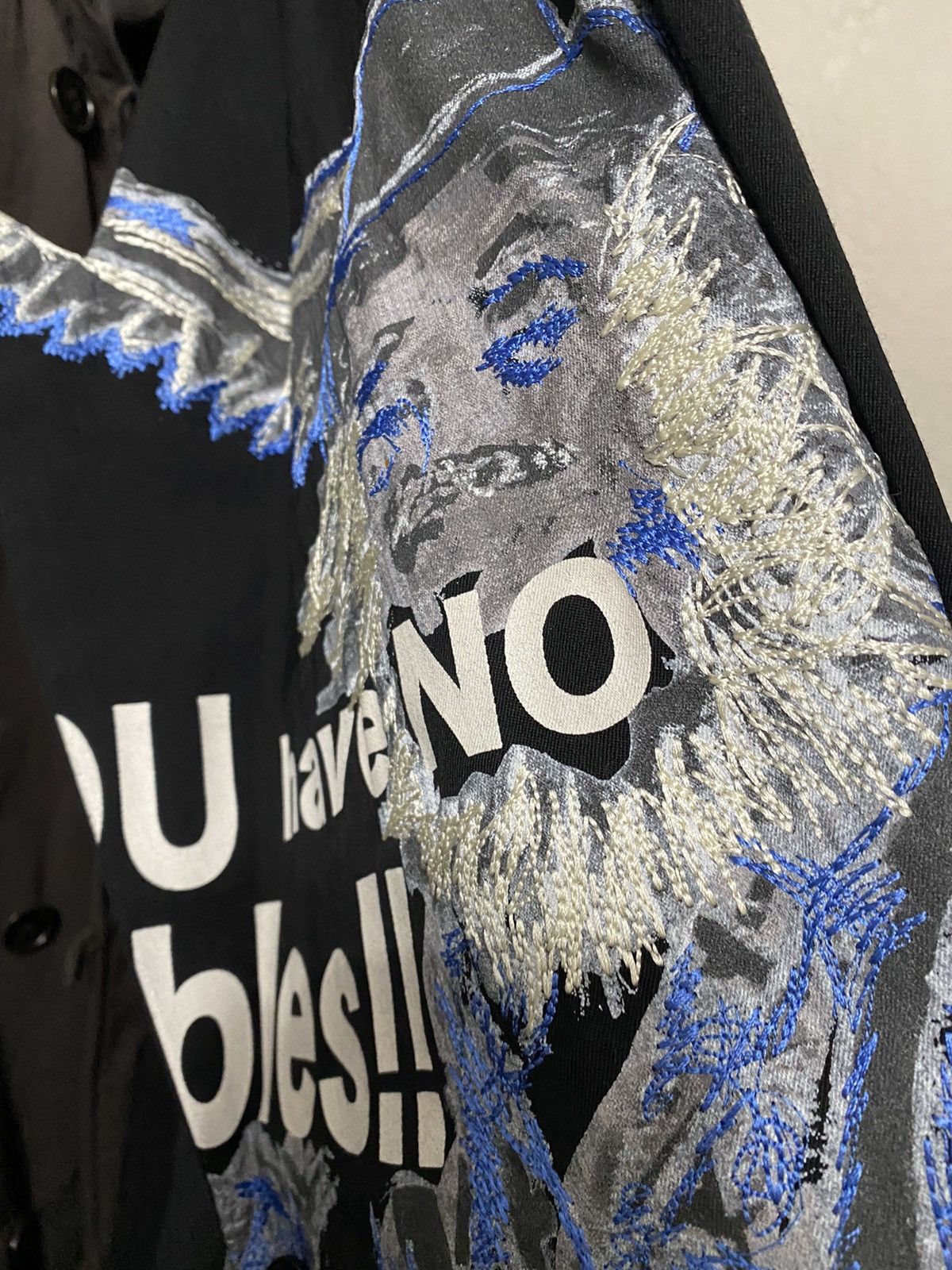 Yohji Yamamoto 2017 RARE EMBROIDERED PRINTED BLAZER Size US L / EU 52-54 / 3 - 4 Thumbnail