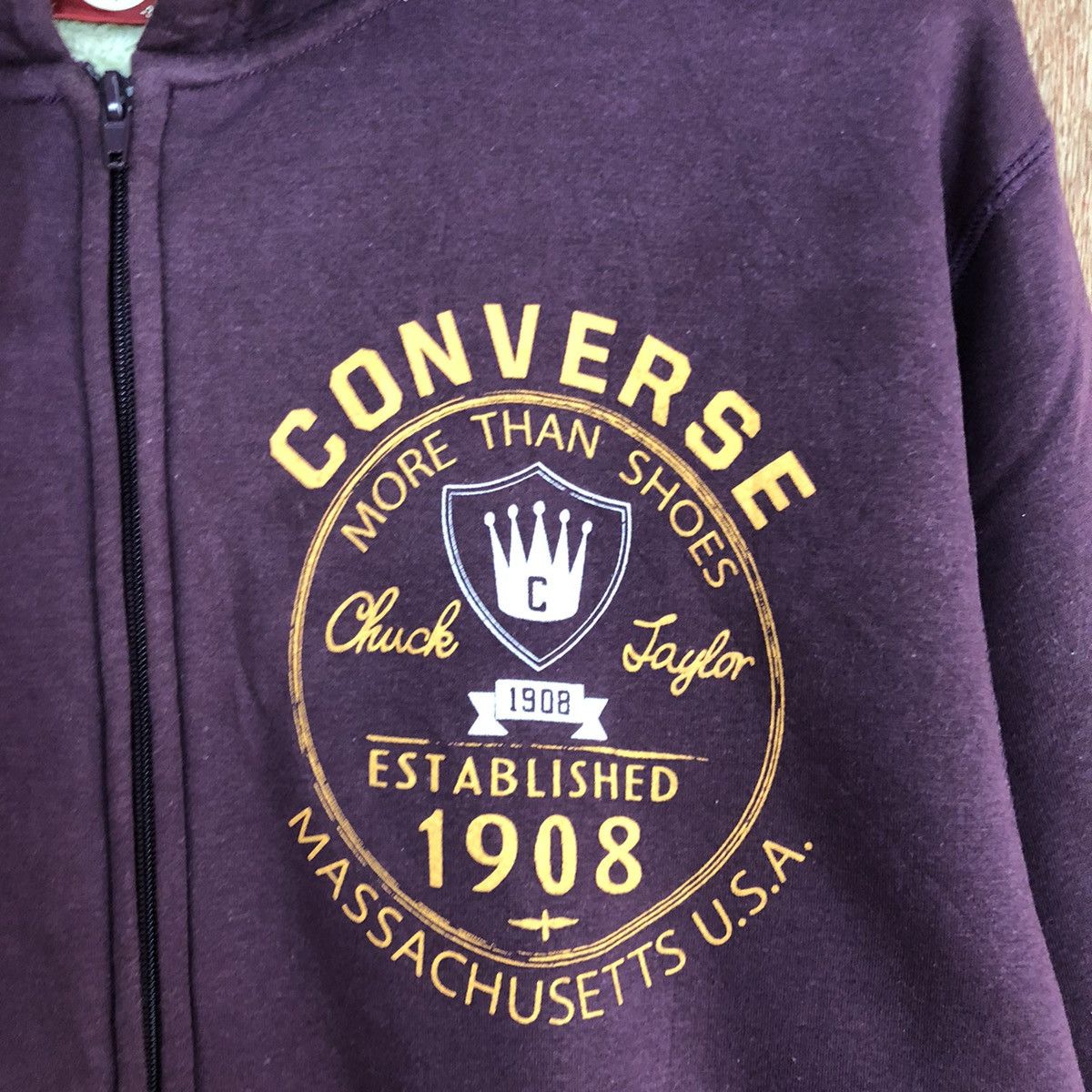 Converse D Converse vintage Maroon Hoodies sweater #c911 Size US XL / EU 56 / 4 - 11 Thumbnail