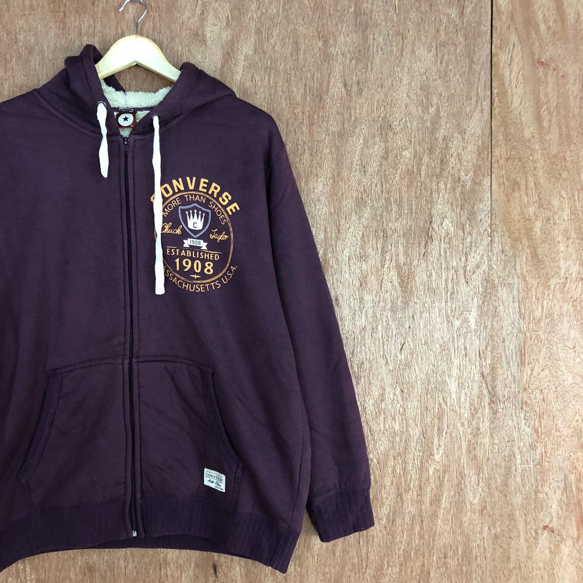 Converse D Converse vintage Maroon Hoodies sweater #c911 Size US XL / EU 56 / 4 - 5 Thumbnail