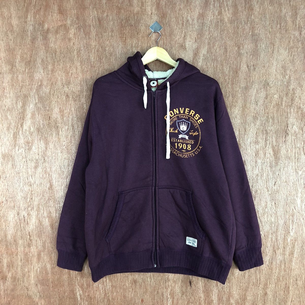 Converse D Converse vintage Maroon Hoodies sweater #c911 Size US XL / EU 56 / 4 - 1 Thumbnail