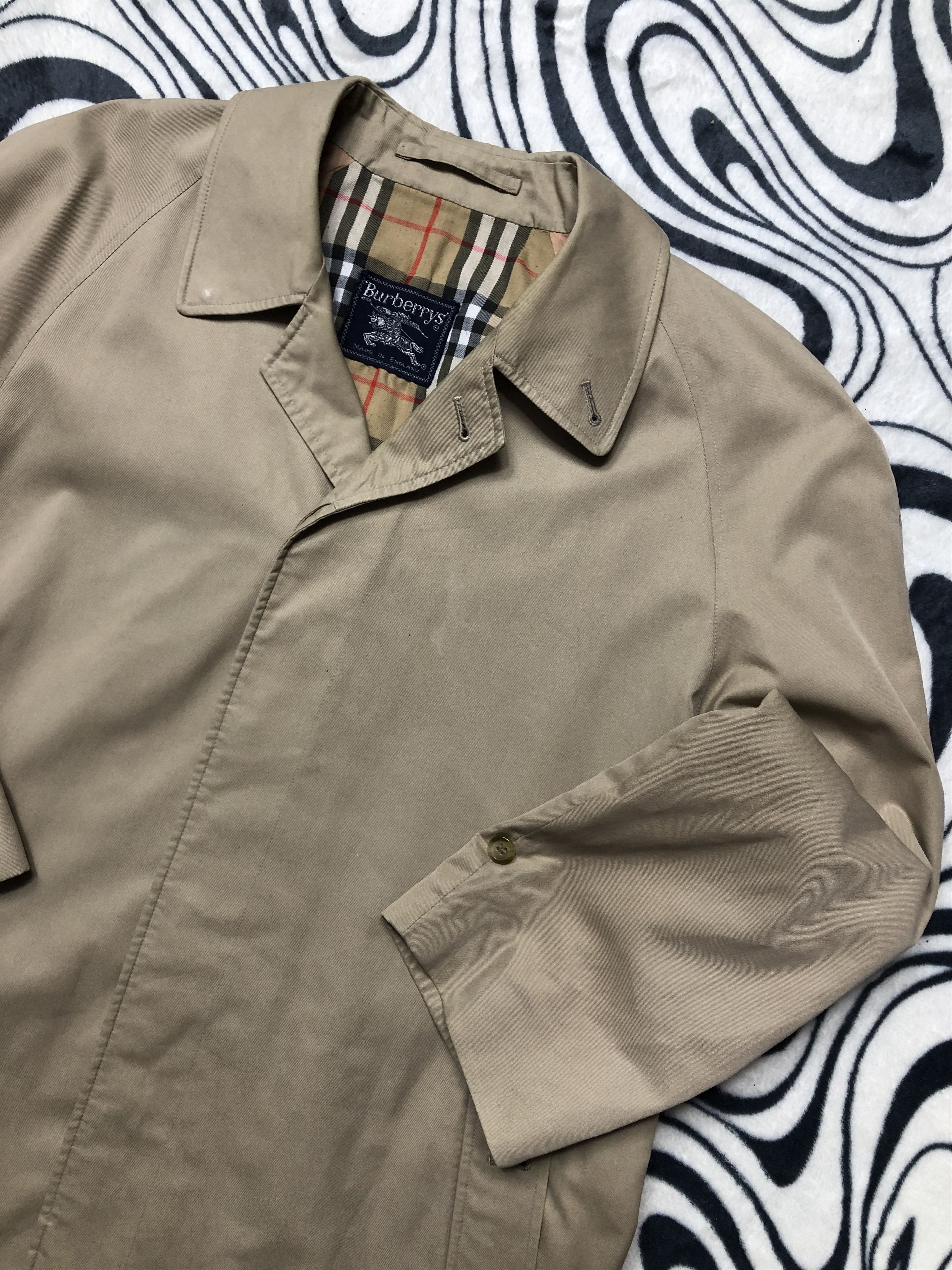 Burberry Burberrys Vintage Mens Trench Coat Jacket Size US M / EU 48-50 / 2 - 2 Thumbnail