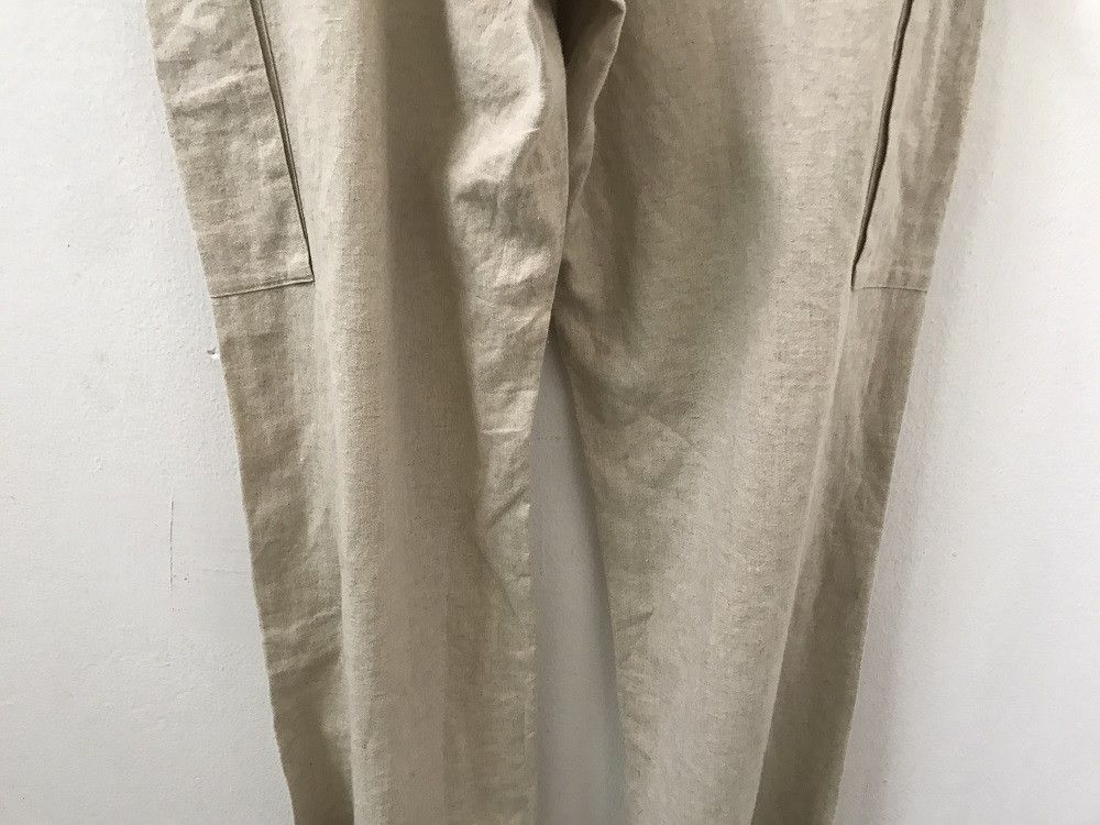 Japanese Brand × Lui's Linen Drawstring Hem Cargo Trouser Pant Size US 34 / EU 50 - 10 Thumbnail