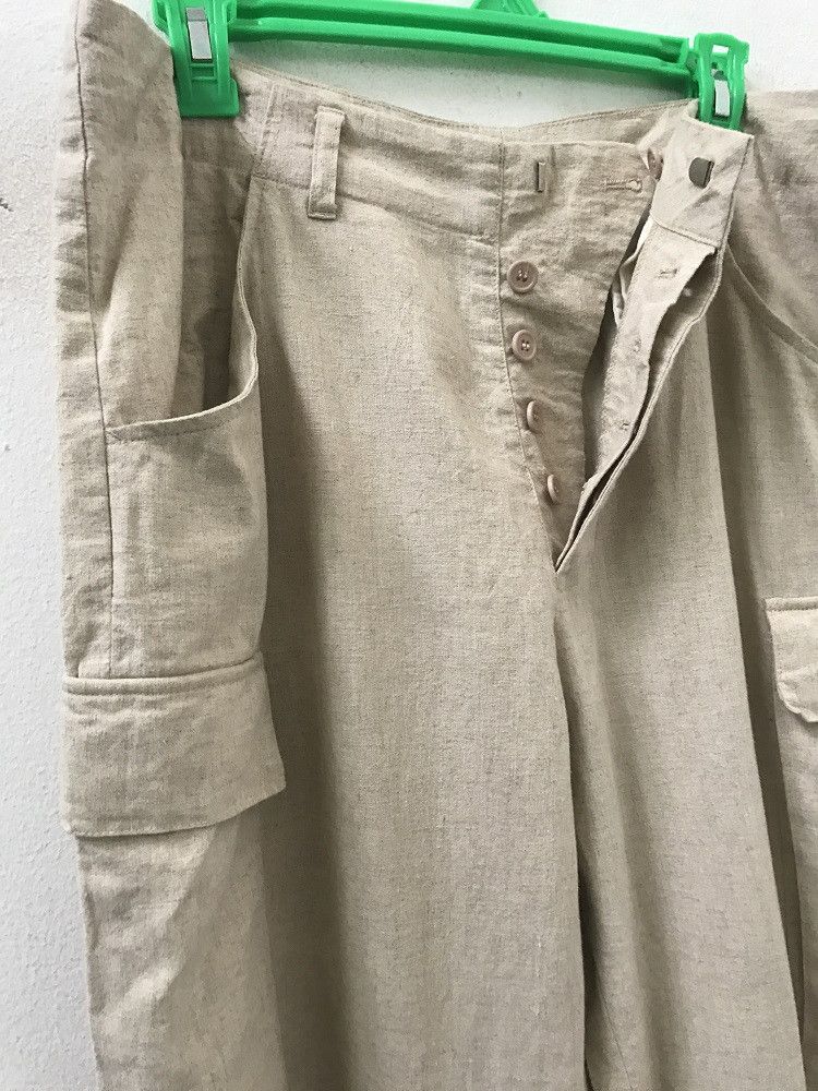 Japanese Brand × Lui's Linen Drawstring Hem Cargo Trouser Pant Size US 34 / EU 50 - 3 Thumbnail