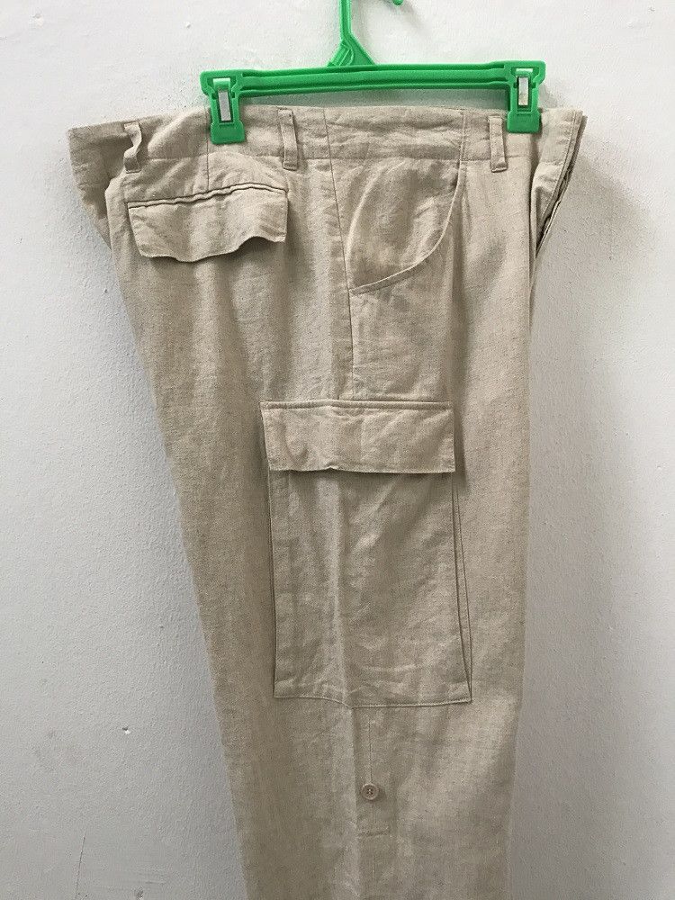 Japanese Brand × Lui's Linen Drawstring Hem Cargo Trouser Pant Size US 34 / EU 50 - 13 Thumbnail