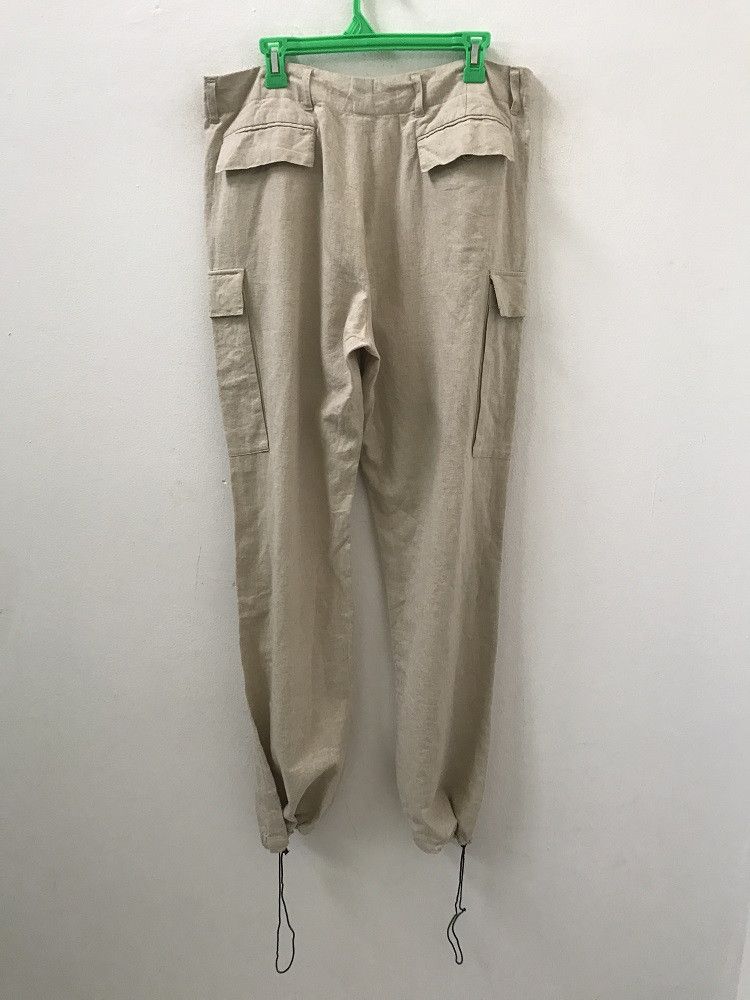 Japanese Brand × Lui's Linen Drawstring Hem Cargo Trouser Pant Size US 34 / EU 50 - 8 Thumbnail